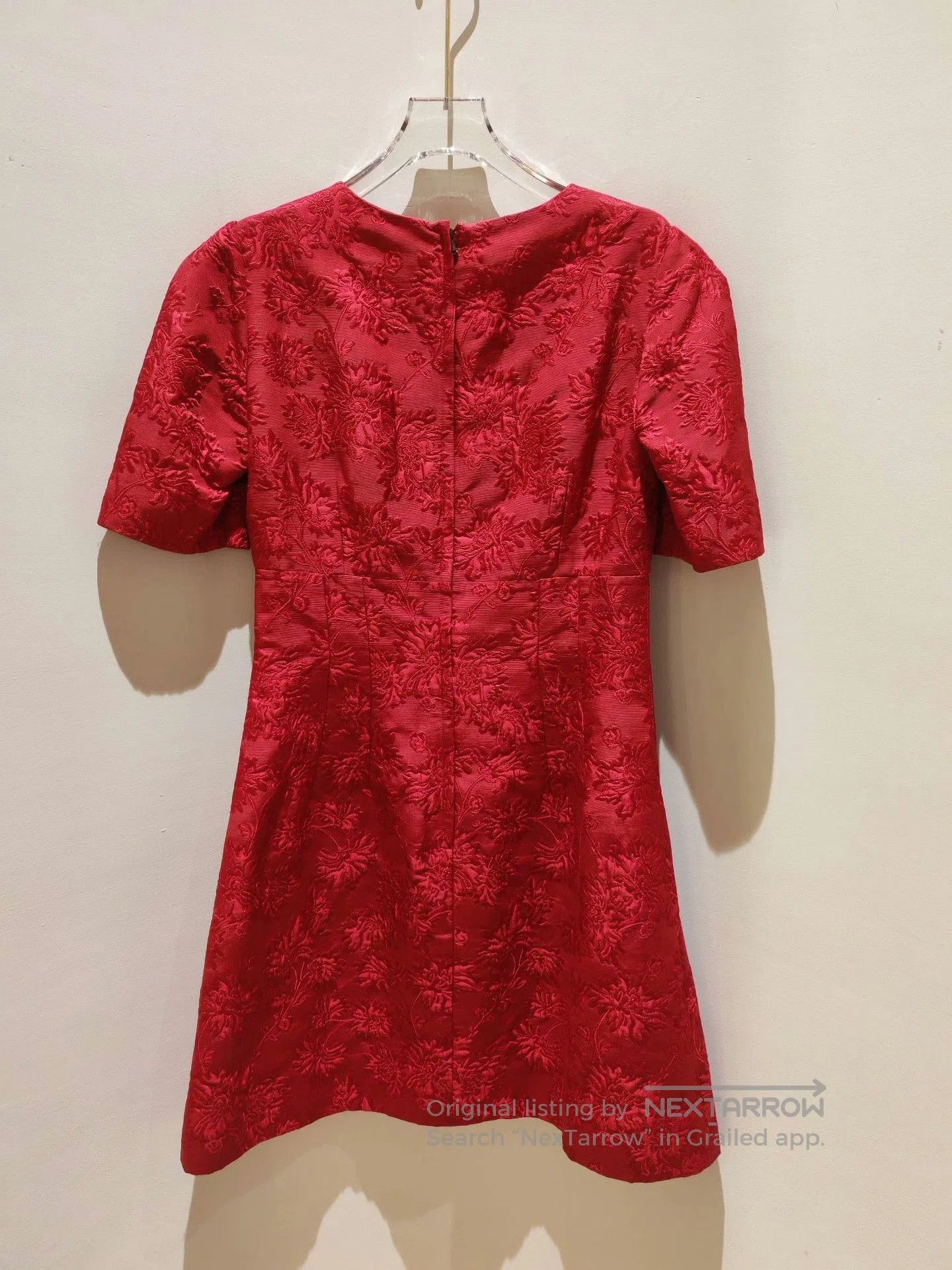 Dolce & Gabbana Dolce&Gabbana Red Embroidered Dress. Size S / US 4 / IT 40 - 4 Thumbnail
