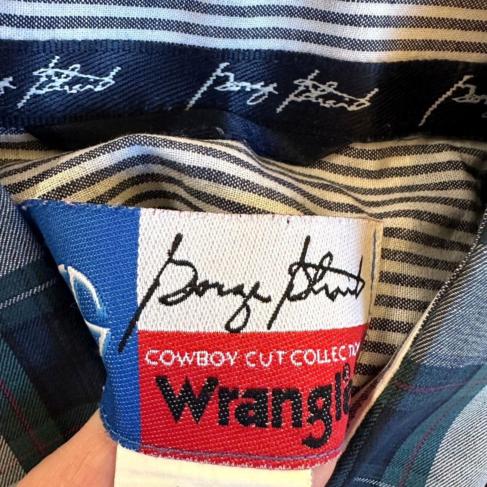 Wrangler Wrangler George Strait Cowboy Cut Button-Down Shirt Mens Large Green Plaid Casual Workwear 100% Cotton Chest Pocket Embroidered Logo Size US L / EU 52-54 / 3 - 6 Thumbnail