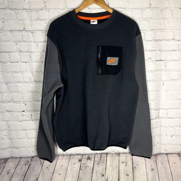 Nike Nike Therma Fit Gray Utility Fleece Crew Neck Sweatshirt siz Size US M / EU 48-50 / 2 - 1 Thumbnail