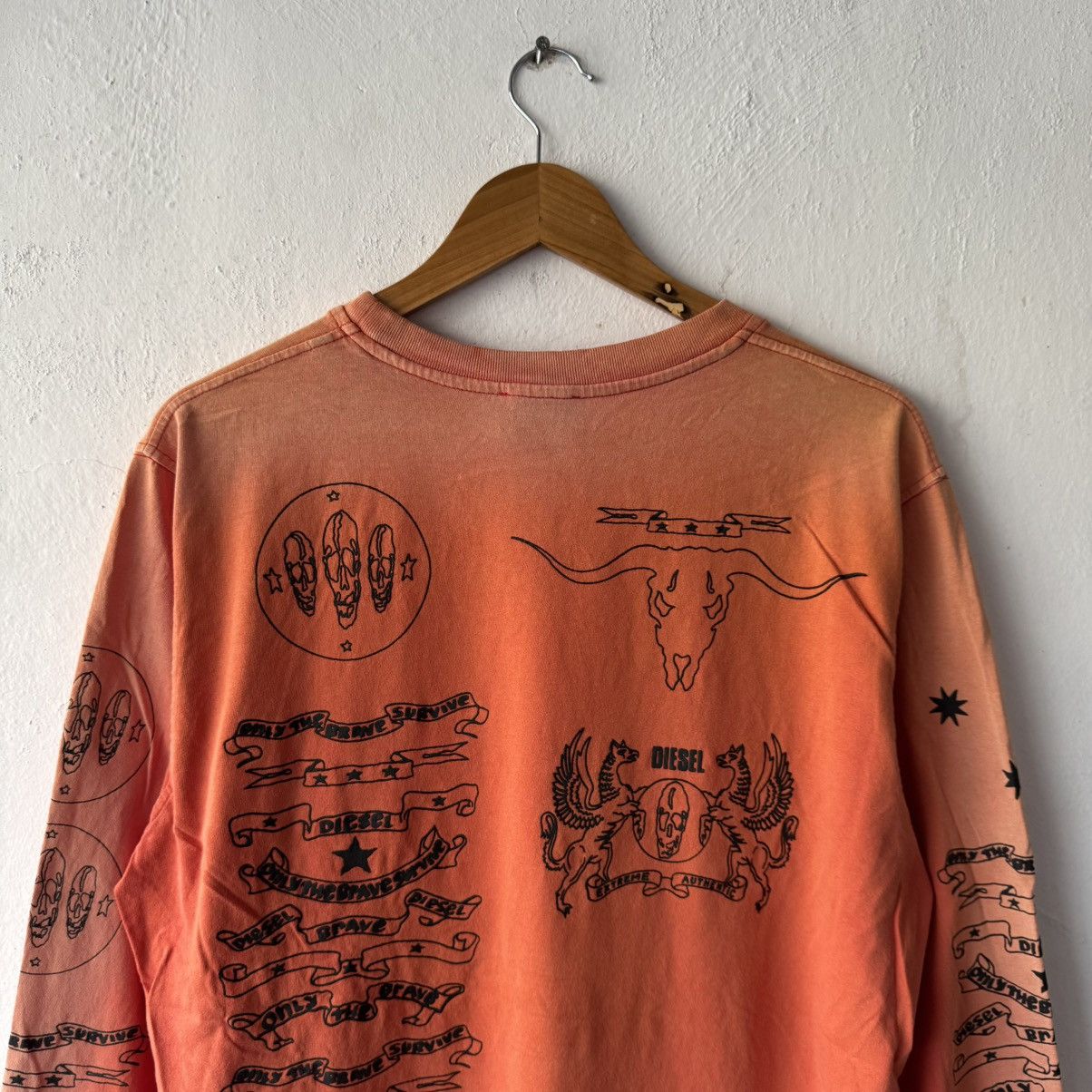 If Six Was Nine Diesel T-Just Long Sleeve Chrome Shirt Size US L / EU 52-54 / 3 - 9 Thumbnail