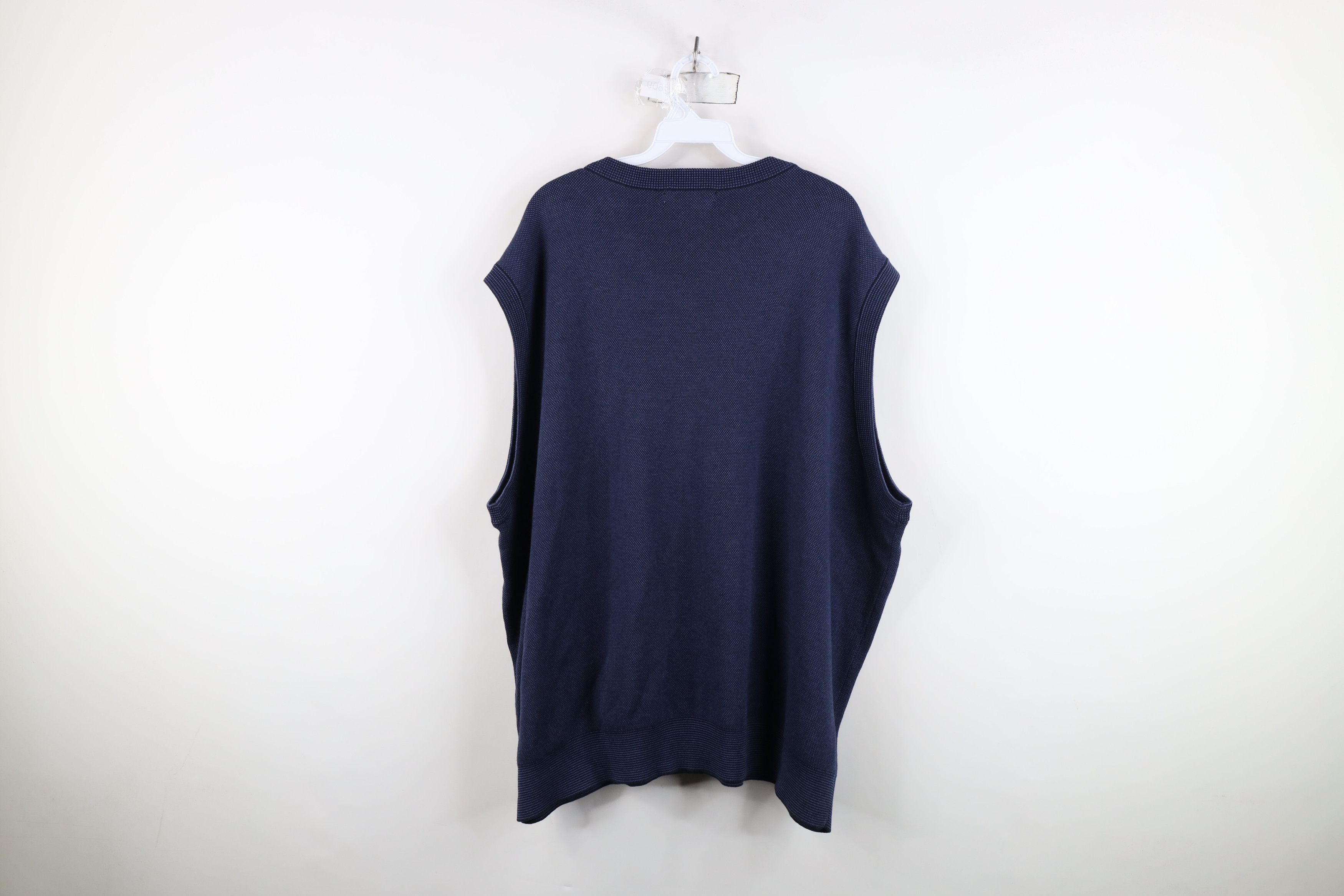 Vintage Deadstock Vintage 90s Streetwear V-Neck Sweater Vest Blue Size US XXL / EU 58 / 5 - 9 Thumbnail