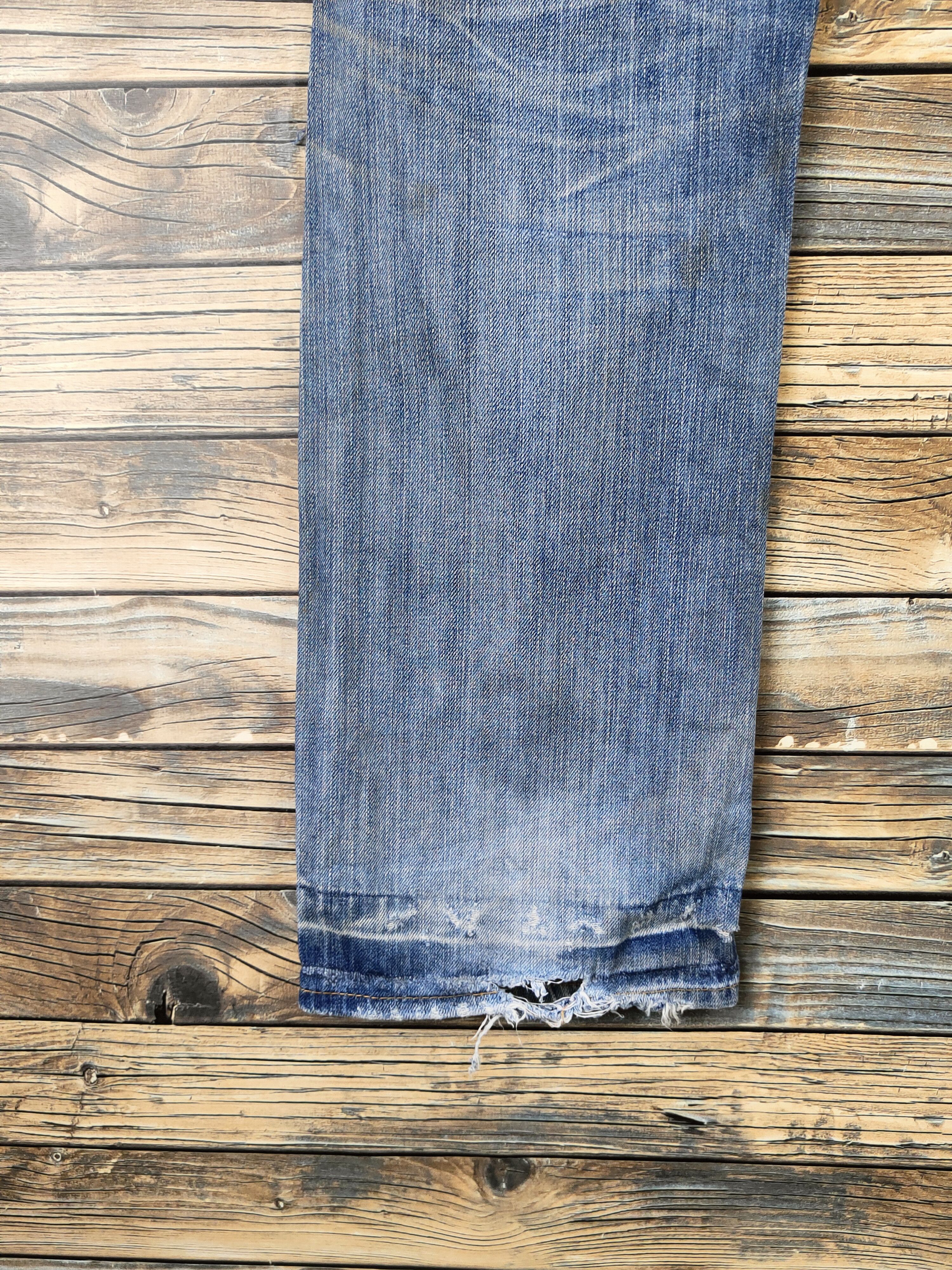 Replay DL Replay Blue Distressed Ripped Jeans #46-101 Size US 30 / EU 46 - 11 Thumbnail
