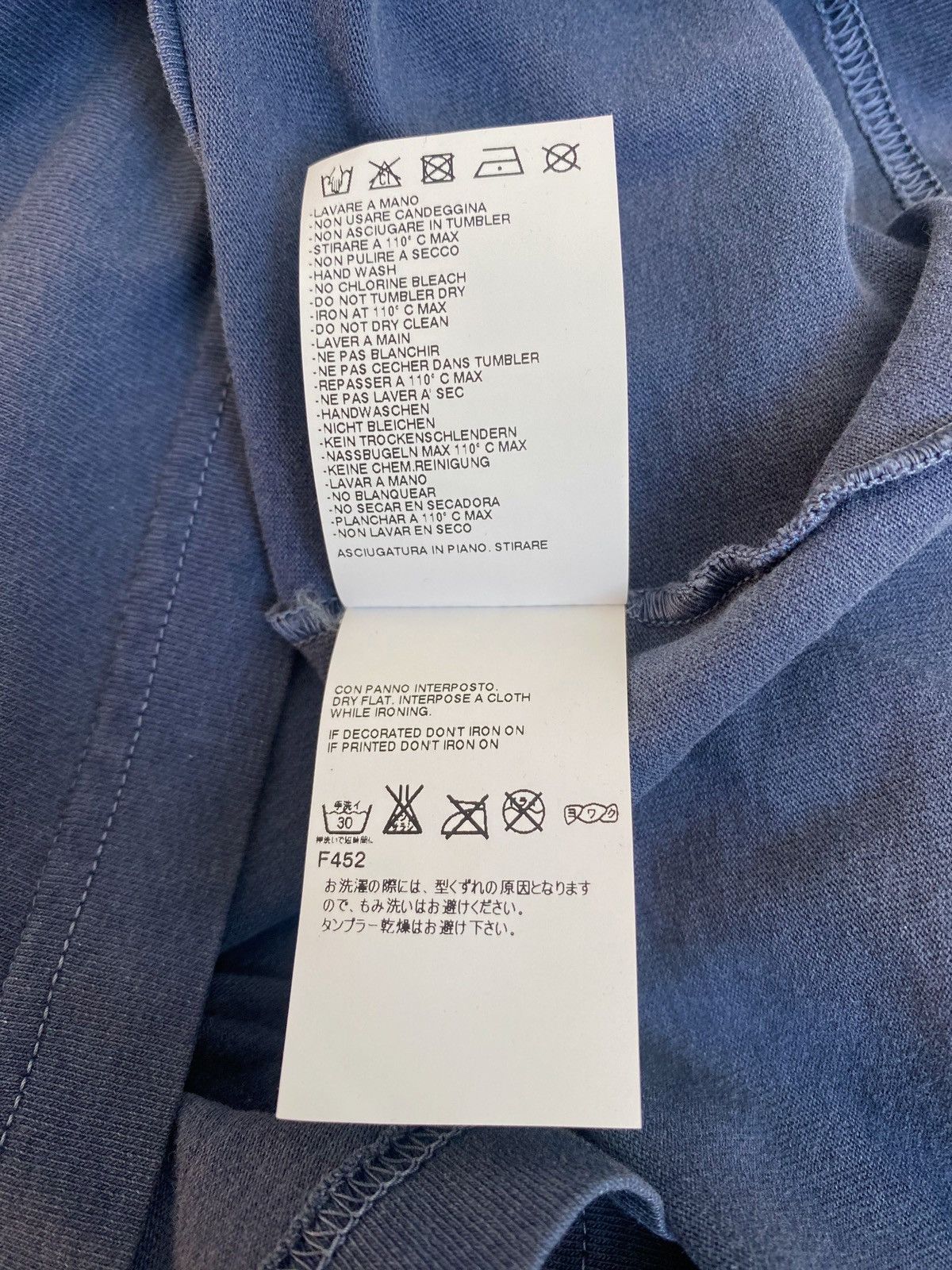Maison Margiela MAISON MARTIN MARGIELA AIDS garment dyed v- neck t-shirt Size US M / EU 48-50 / 2 - 14 Thumbnail