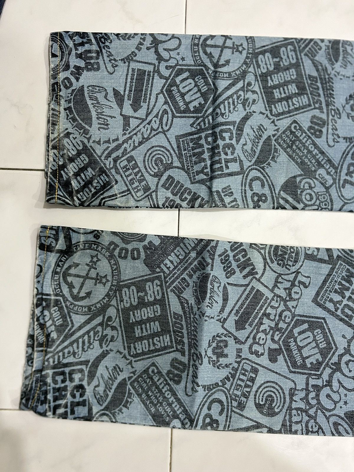 Japanese Brand Vintage Co&Lu Japan Printed All Over Jeans Size US 32 / EU 48 - 9 Thumbnail