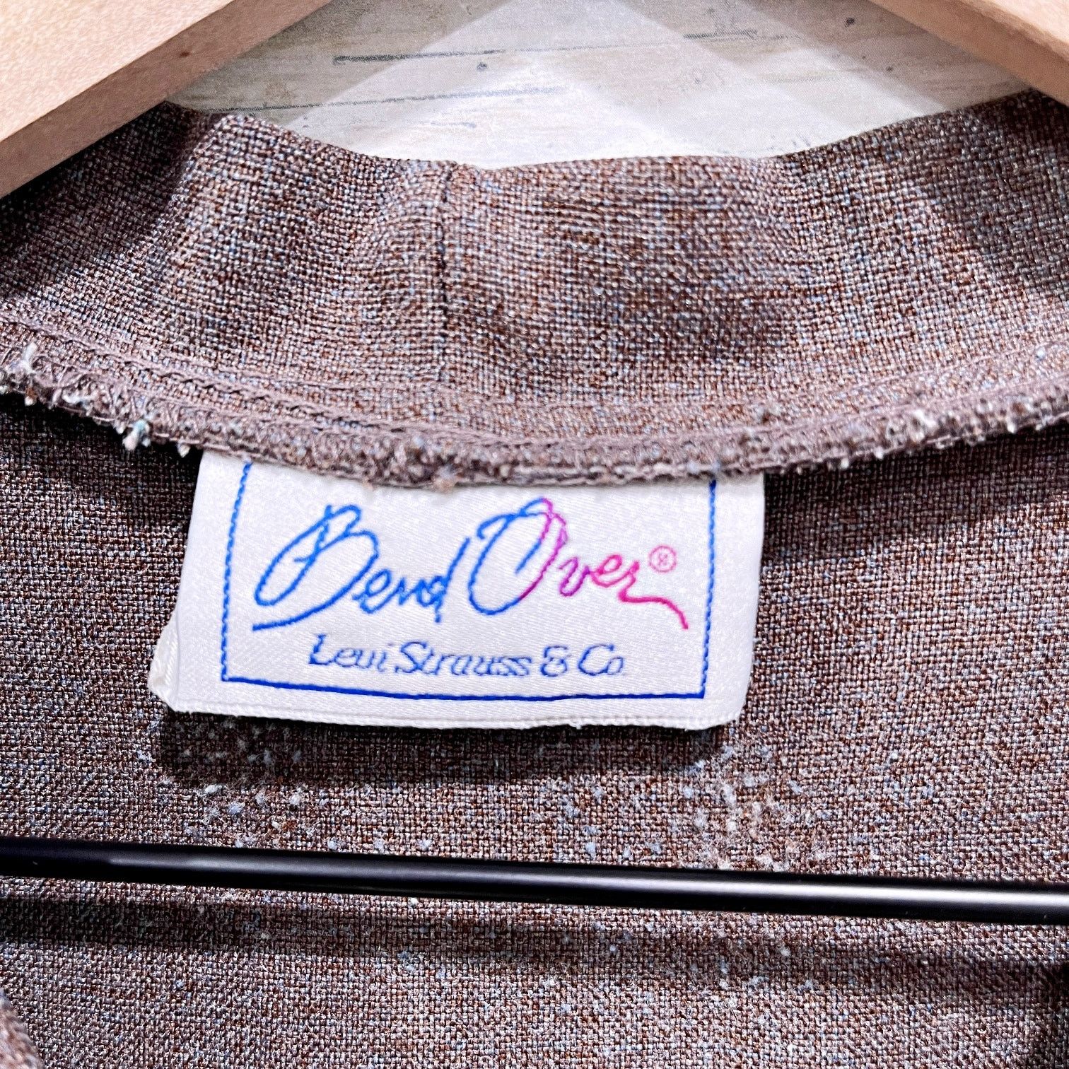 Vintage Bend Over Levi Strauss VTG 70s Vest Skirt Suit Brown USA Size 34" / US 12 / IT 48 - 5 Thumbnail