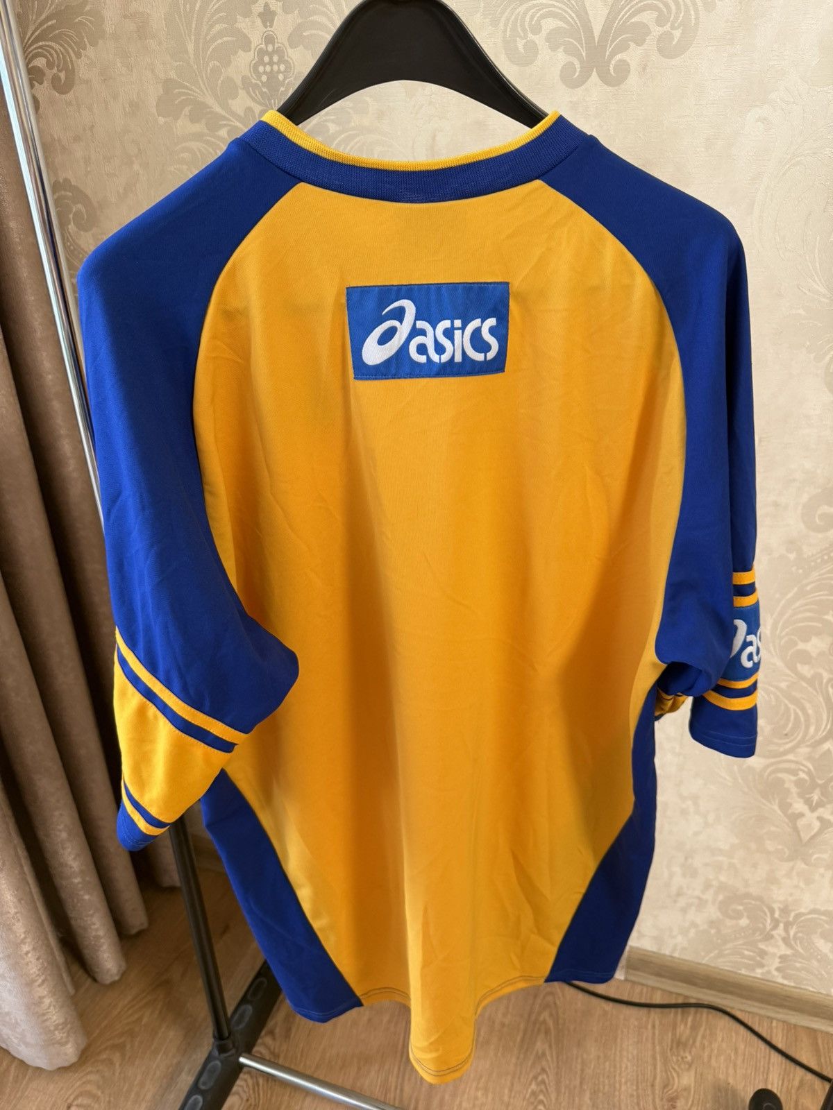 Asics 1991-1992 VINTAGE LEEDS RHINOS AWAY FOOTBALL SHIRT SIZE XL Size US XL / EU 56 / 4 - 5 Thumbnail