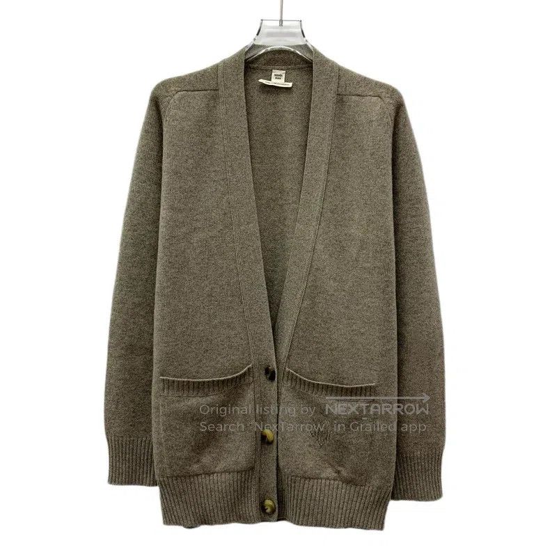 Hermes Hermes Brown cashmere V-neck single-breasted long-sleeve k Size XS / US 0-2 / IT 36-38 - 1 Thumbnail