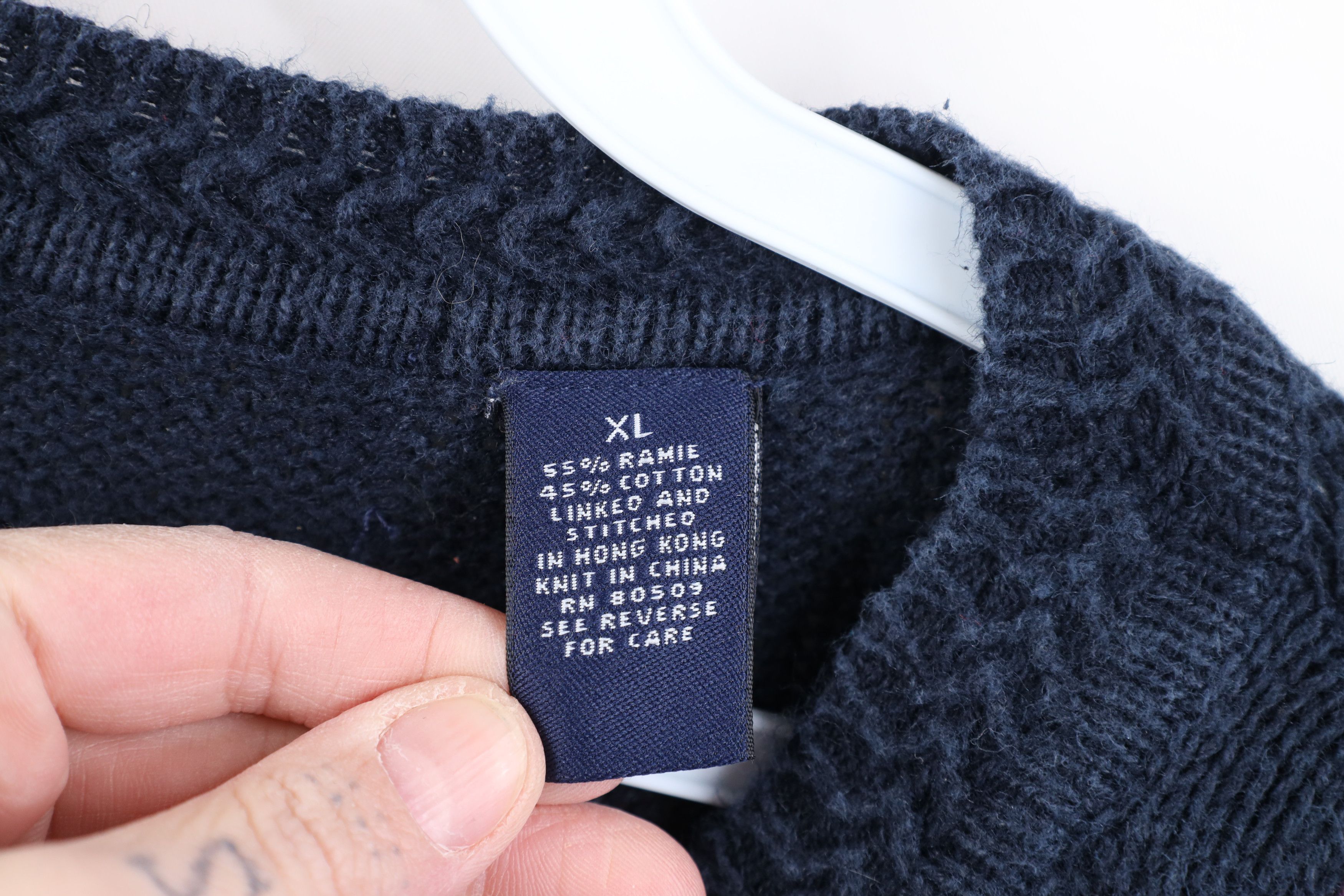 Vintage Vintage 90s Streetwear Chunky Ribbed Cable Knit Sweater Size US XL / EU 56 / 4 - 4 Thumbnail