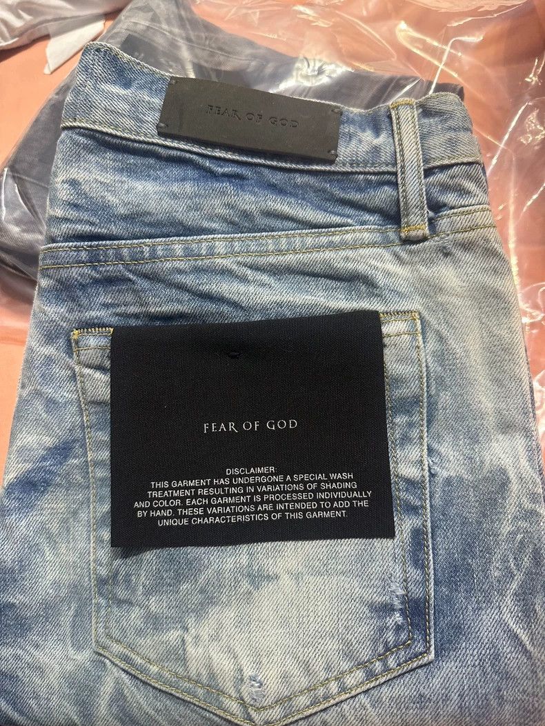 Fear of God Fear of God Blue water corrugated jeans Size US 31 - 9 Thumbnail