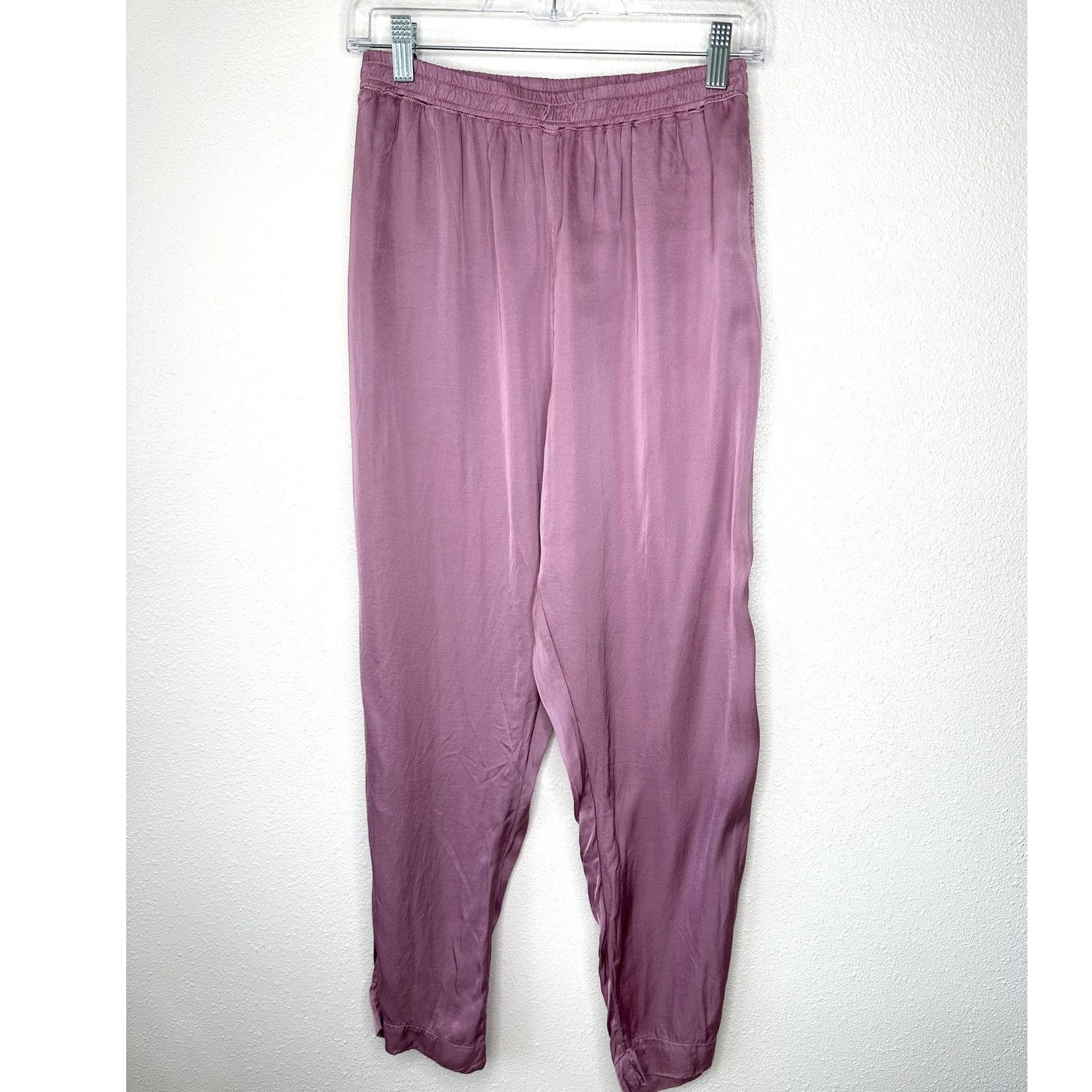 Other Light Purple Shimmer Pocketed Elastic Jogger Pants Small Size 27" / US 4 / IT 40 - 1 Thumbnail
