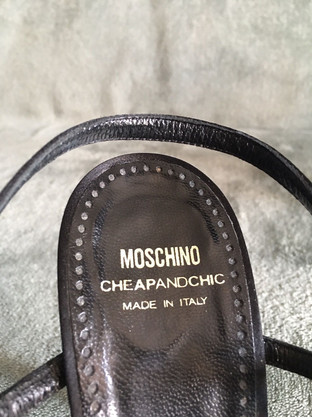 Moschino Moschino Cheap and Chic Black Leather Strappy Heels EU 39 Size US 9 / IT 39 - 8 Thumbnail