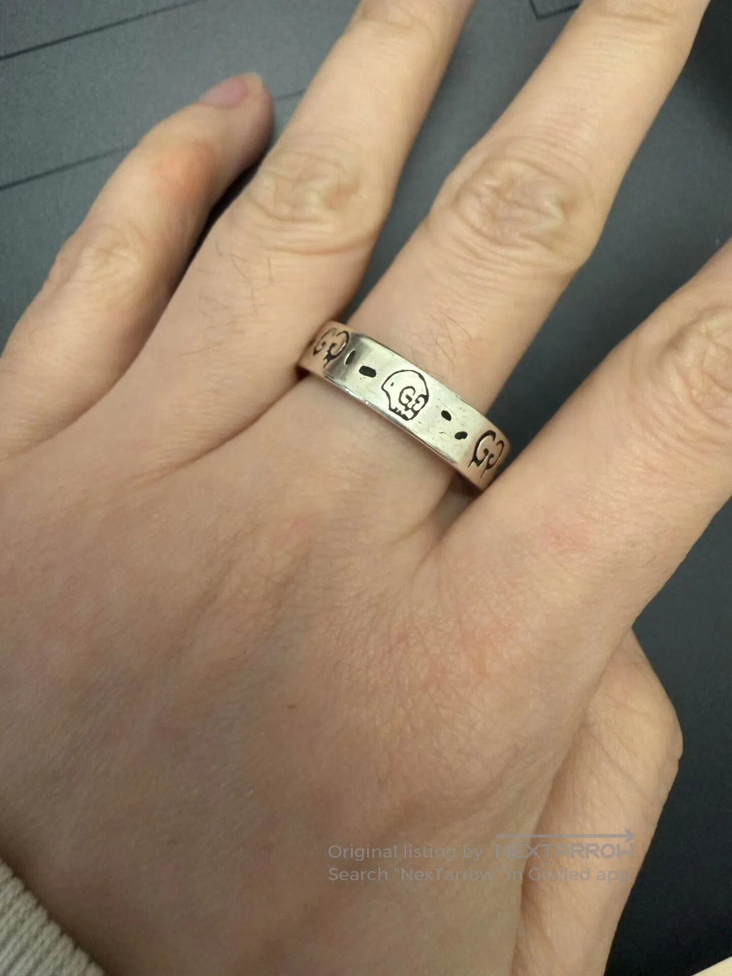 Gucci Gucci Ghost Skeleton 925 Silver Ring. Size ONE SIZE - 2 Thumbnail