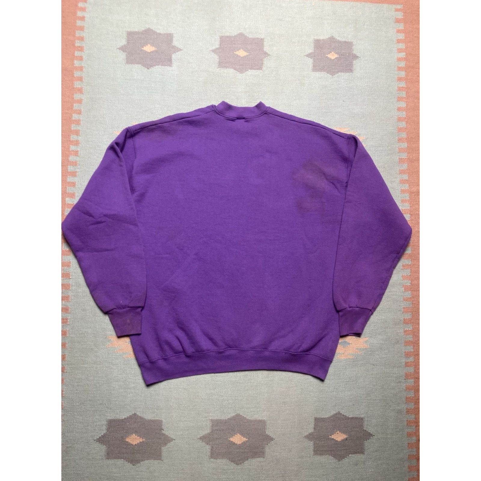 Fruit Of The Loom VINTAGE Fruit of the Loom Sweatshirt Crewneck Adult XXL Purple Plum 90s Pullover Men Size US XXL / EU 58 / 5 - 5 Thumbnail