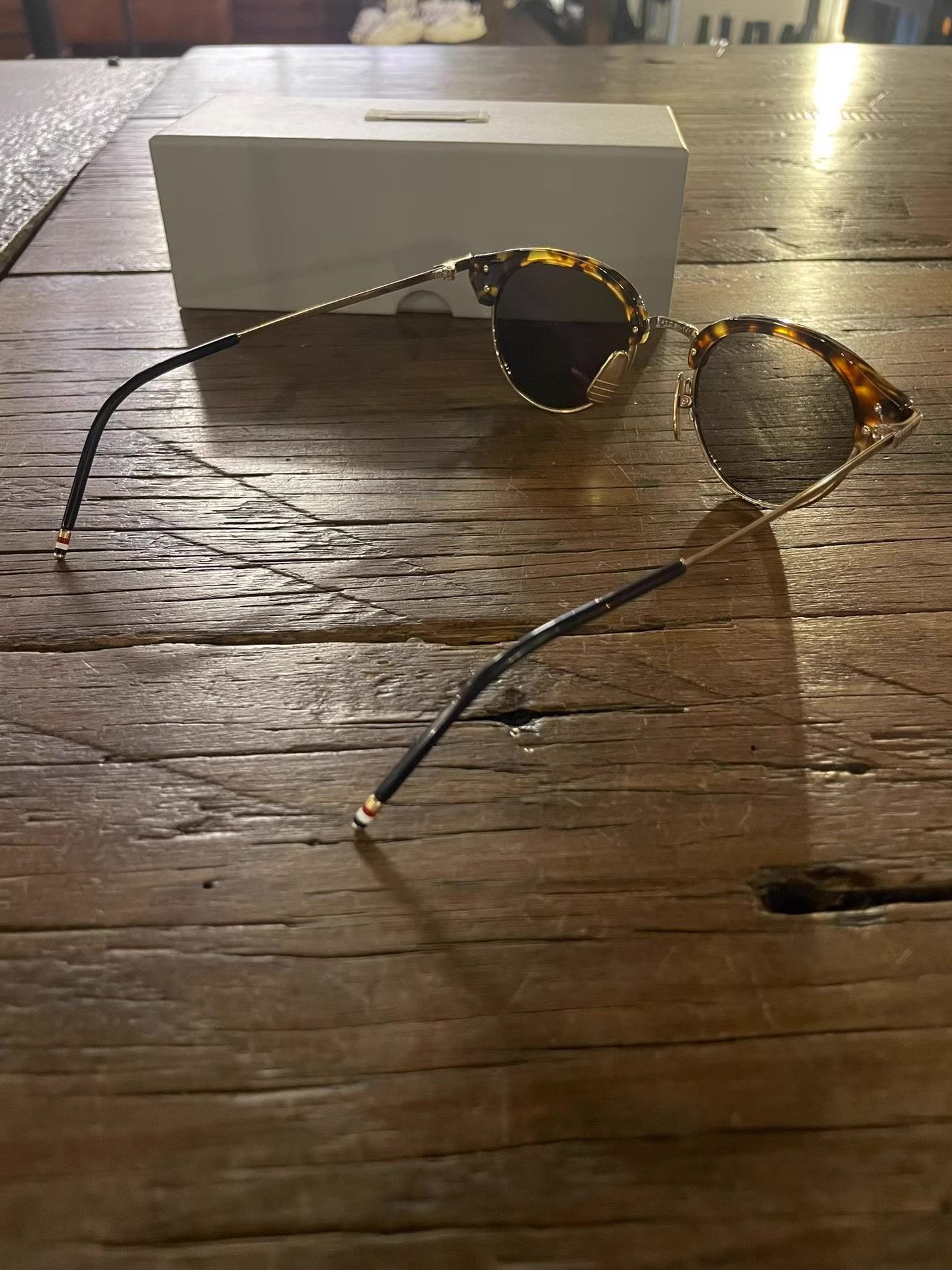 Thom Browne Thom Browne Tokyo amber gold-rimmed sunglasses. Ｑ25 Size ONE SIZE - 5 Thumbnail