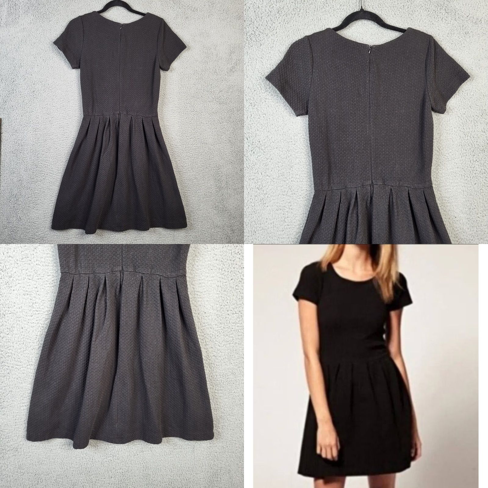 Ganni VINTAGE? No. Ganni Black Knit Skater Textured Mini Dress Women's M Size M / US 6-8 / IT 42-44 - 8 Thumbnail