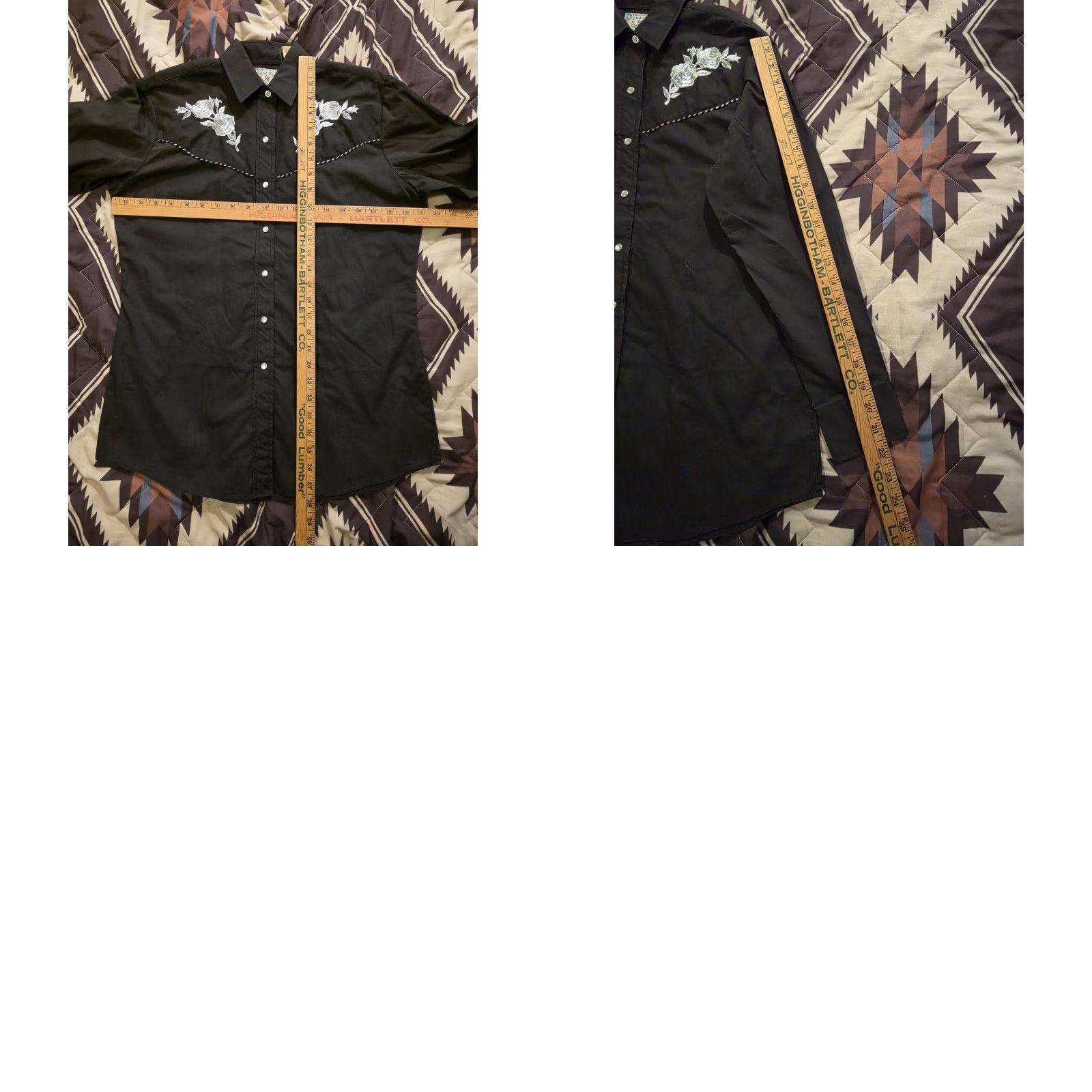 Vintage VINTAGE Ely Country Charmers Women's Embroidered Pearl Snap Western Shirt Small Black S Casual Western, 80s 90s Womens Shirt Size S / US 4 / IT 40 - 8 Thumbnail