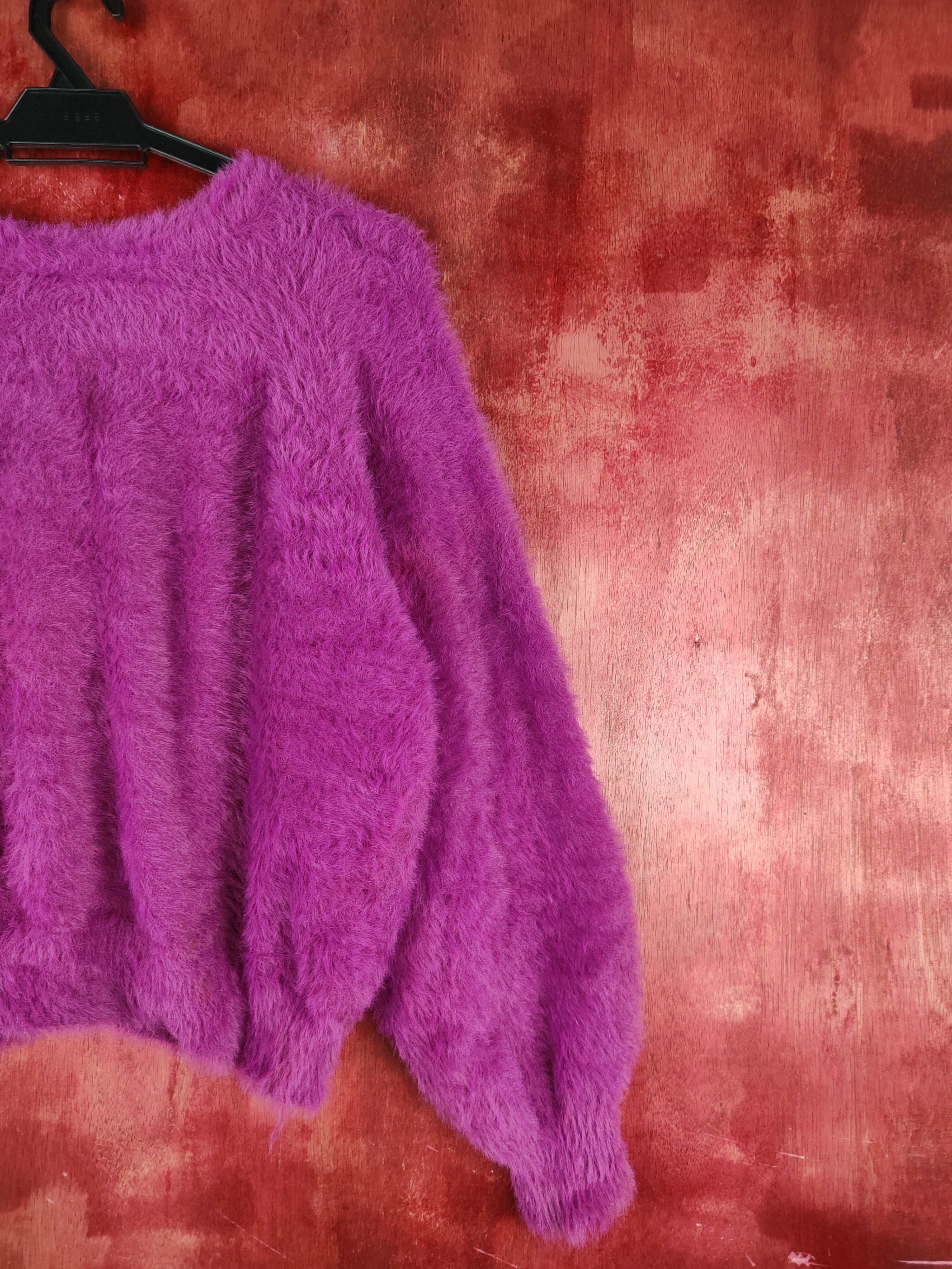 Aran Isles Knitwear Choco Raffine Robe Ivory Fur Mohair Knitwear #S1948 Size S / US 4 / IT 40 - 9 Thumbnail