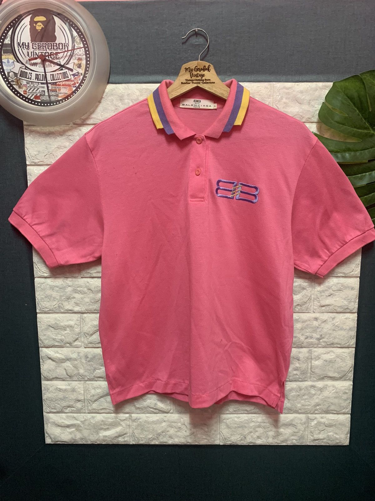 Balenciaga RARE!! Polo Shirt BALENCIAGA Size L / US 10 / IT 46 - 1 Thumbnail