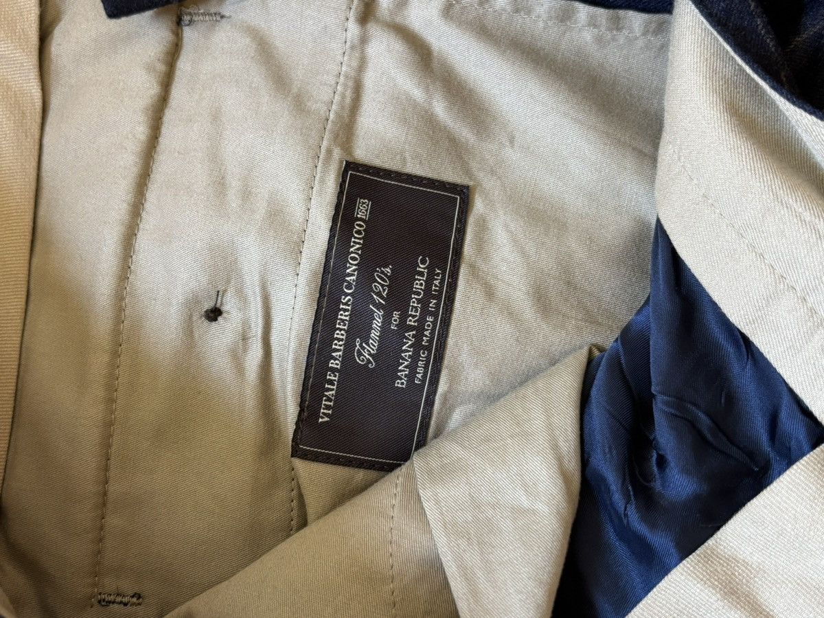 Banana Republic Navy Wool Flannel Pinstripe Pant Size 46R - 5 Thumbnail