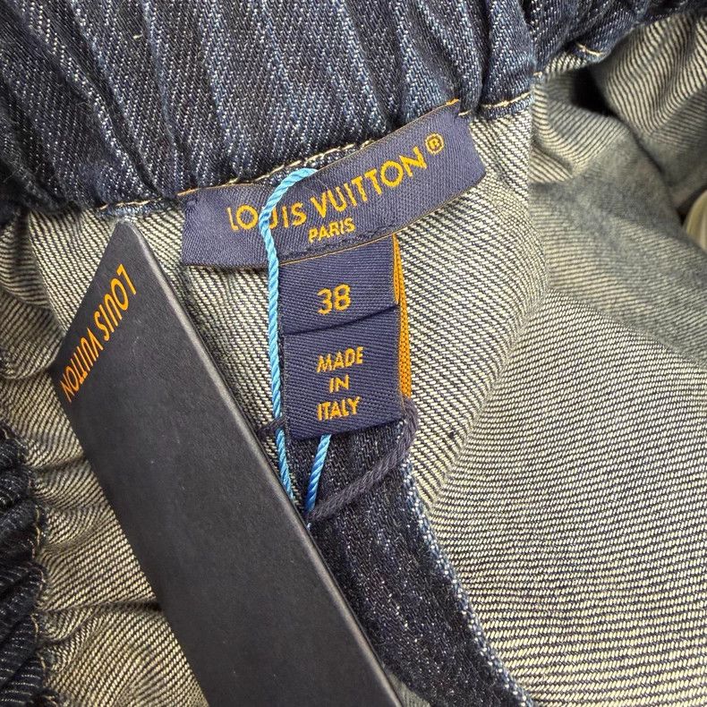 Louis Vuitton 25 dark blue denim turnip pants