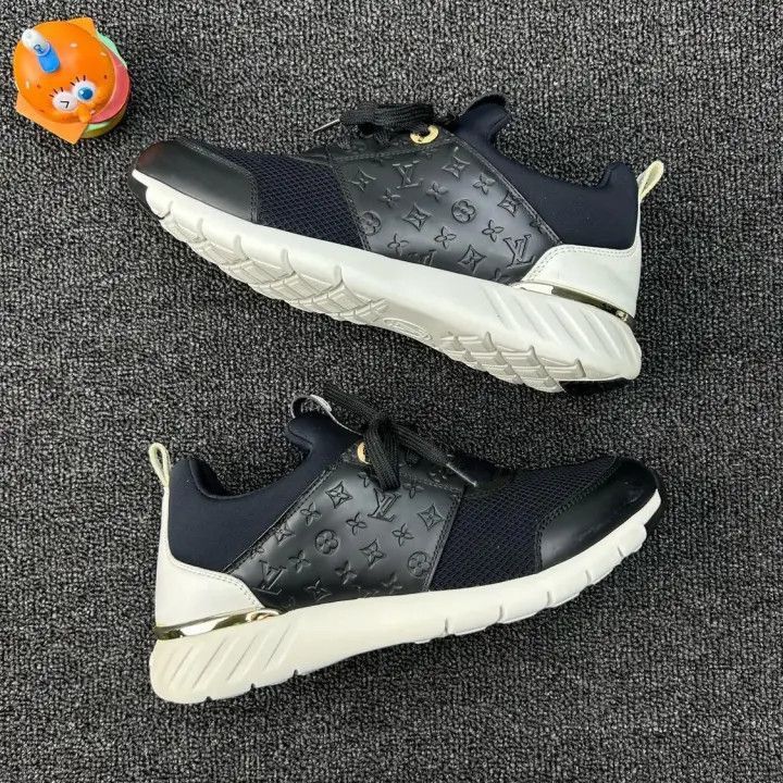 Louis Vuitton Louis Vuitton Classic Black Low-Top Running Shoes -2508 Size US 5.5 / EU 38 - 4 Thumbnail