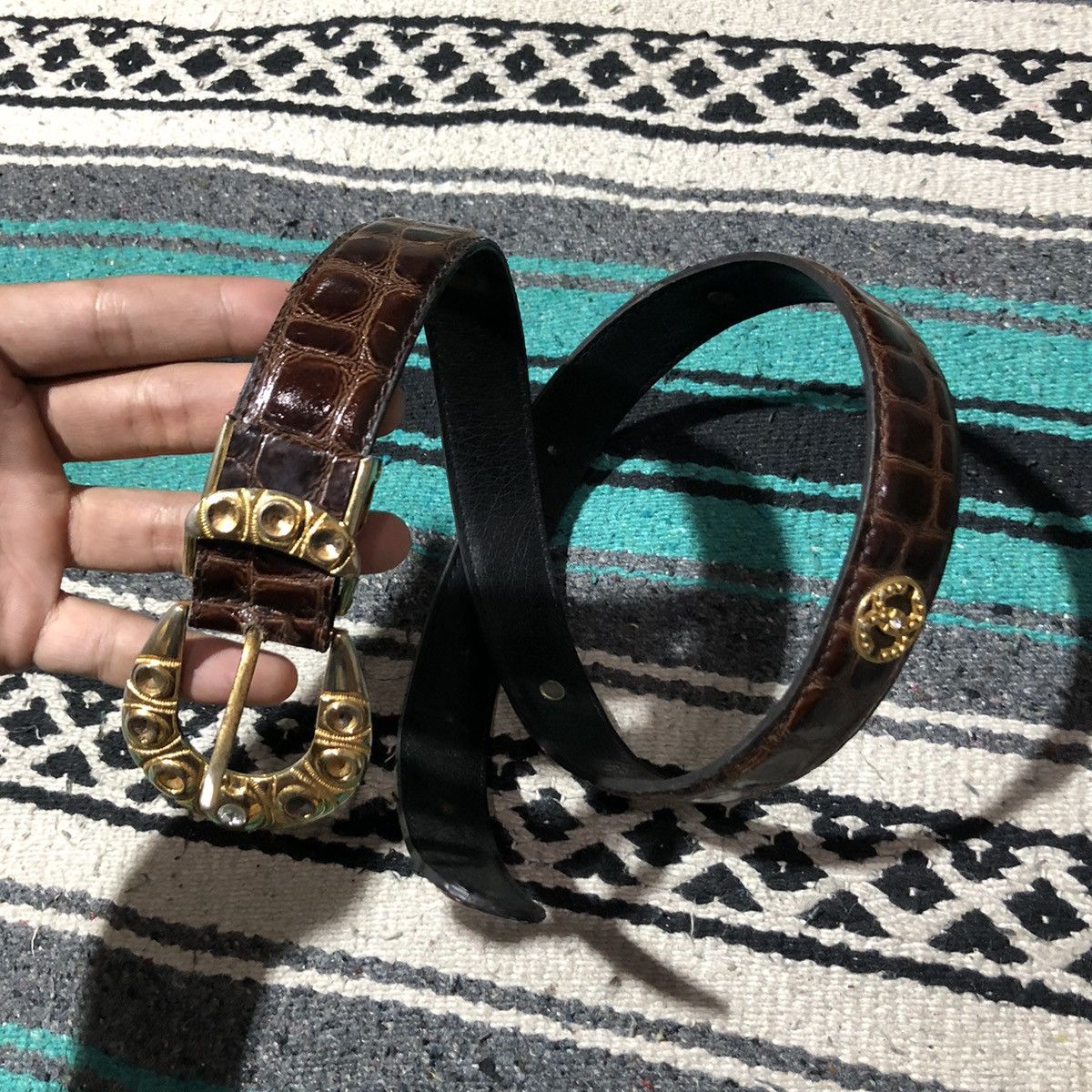 If Six Was Nine Unknown - Emerald Snake Skin Belts Size ONE SIZE - 2 Thumbnail