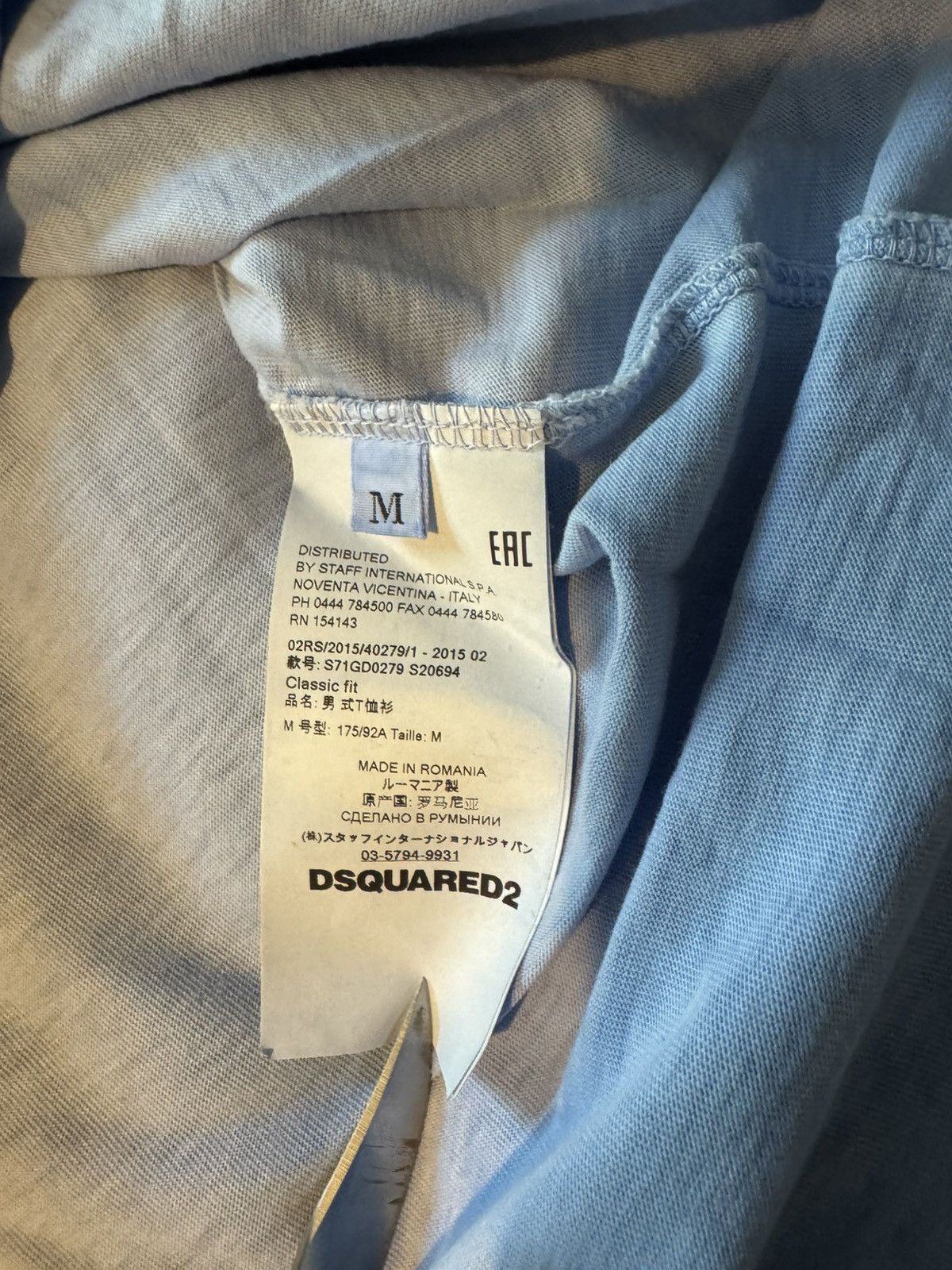 Dsquared2 Dsquared2 blue t shirt size medium Size US M / EU 48-50 / 2 - 9 Thumbnail