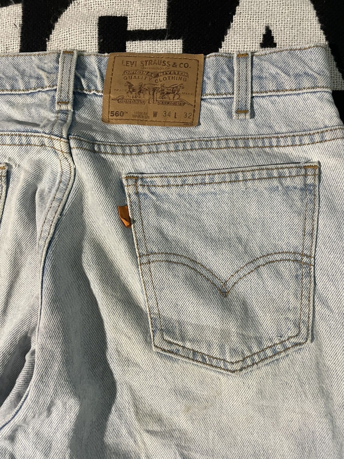 Levi's Vintage Levi’s 560 Loose Fit Tapered Leg 90s Jeans Pants Size US 34 / EU 50 - 6 Thumbnail