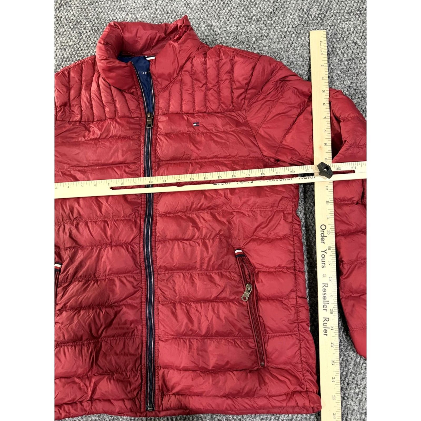 Tommy Hilfiger Tommy Hilfiger Jacket Mens S Red Down Packable Puffer Hooded Zip Nylon Shell Lined Size US S / EU 44-46 / 1 - 3 Thumbnail