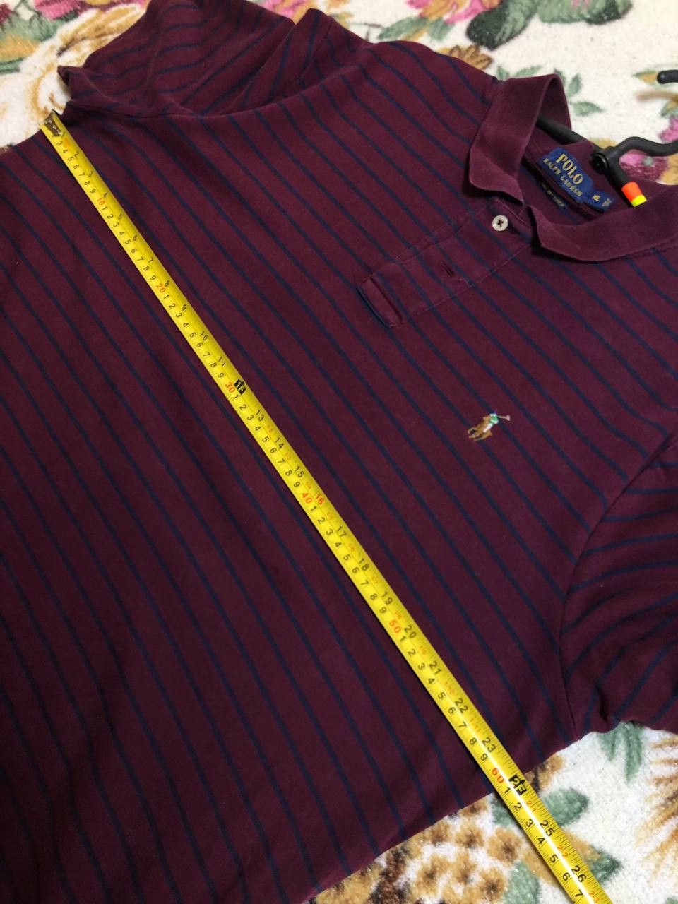 Polo Ralph Lauren Polo Ralph Lauren Polo Short Sleeve Shirt Burgundy Striped Size US XL / EU 56 / 4 - 6 Thumbnail