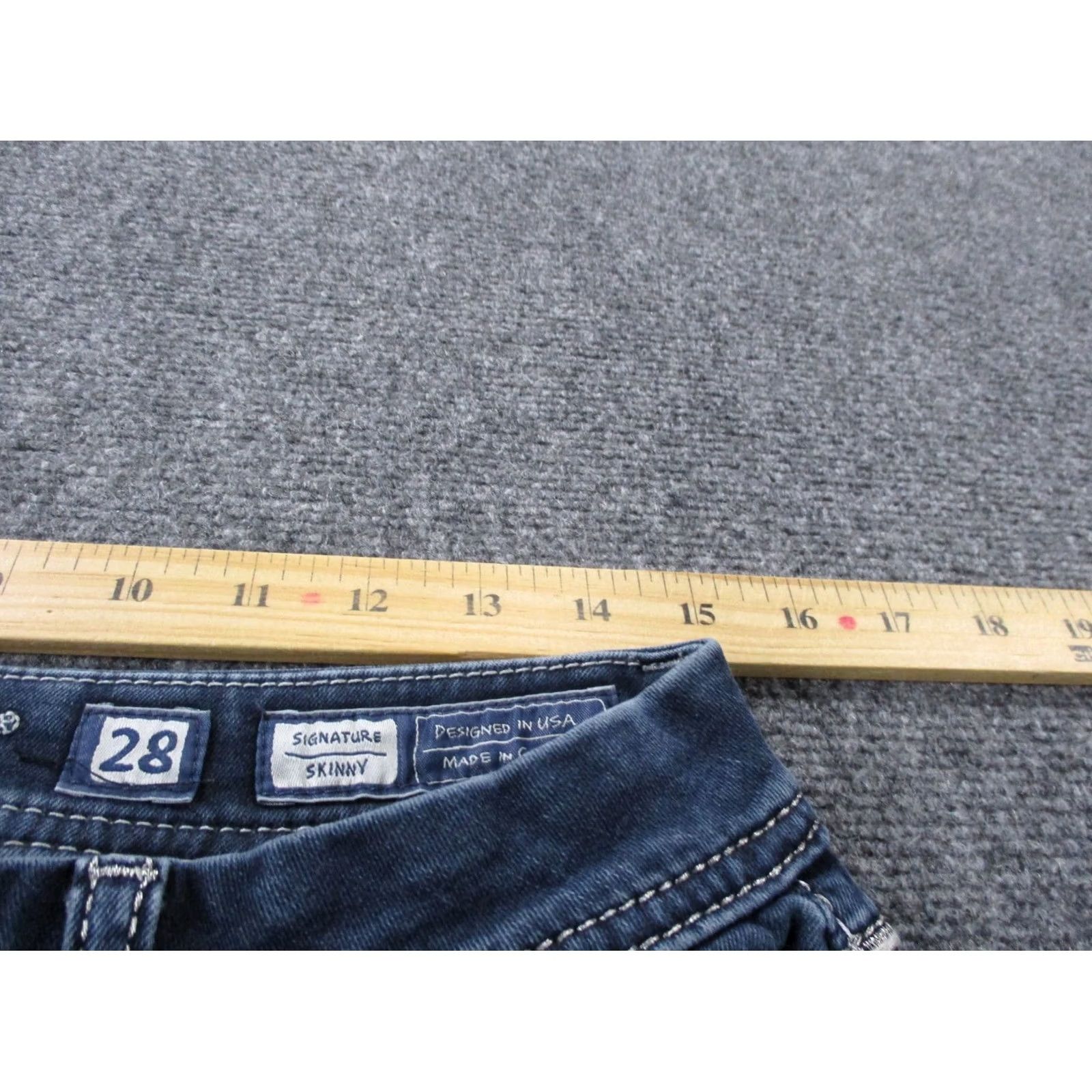 Miss Me Miss Me Jeans Womens 28 Denim Mid Rise Skinny Straight Faded Y2K Casual Stretch Jeans Size 28" / US 6 / IT 42 - 7 Thumbnail