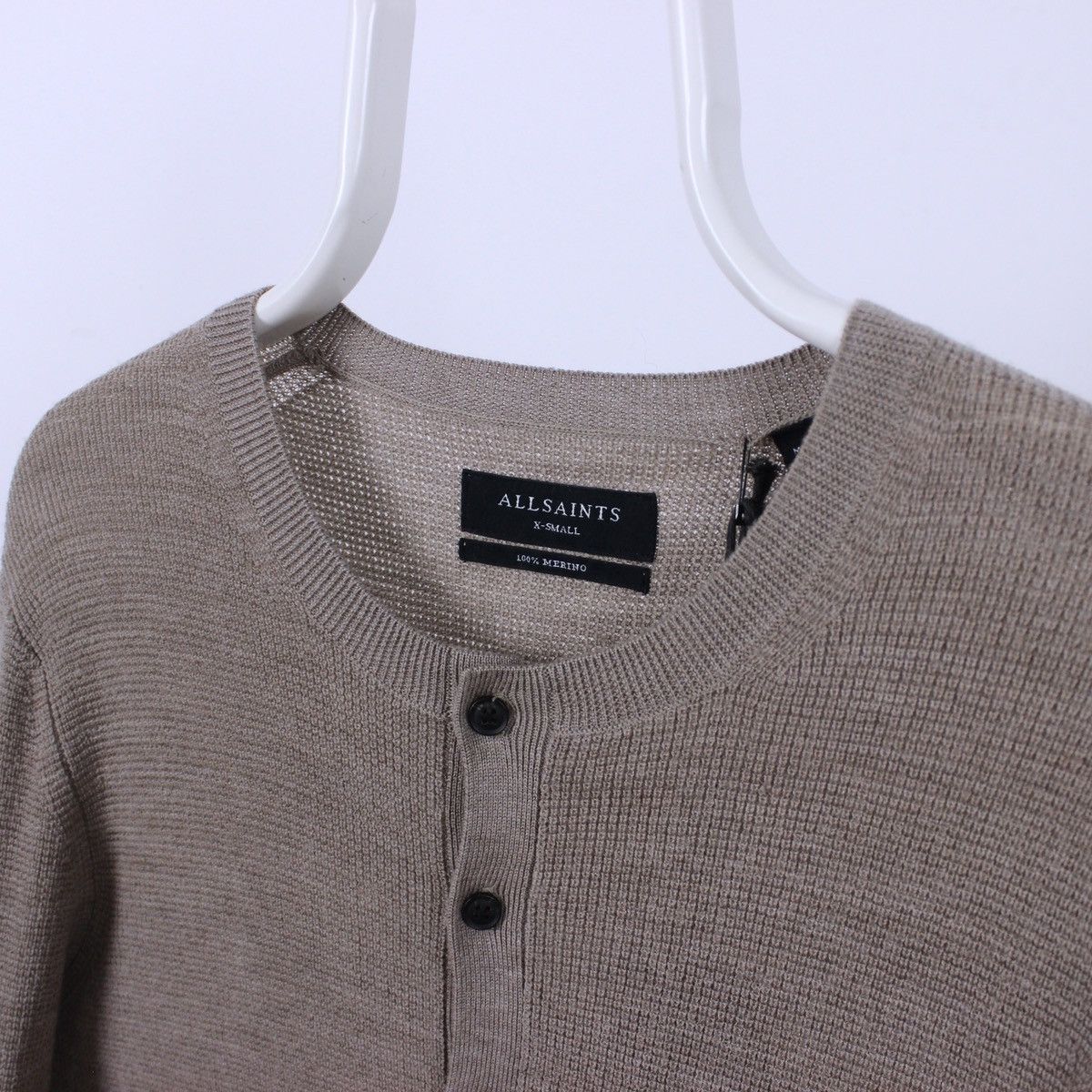 Allsaints Allsaints Merino Wool Ivar Henley Sweater Size US XS / EU 42 / 0 - 5 Thumbnail
