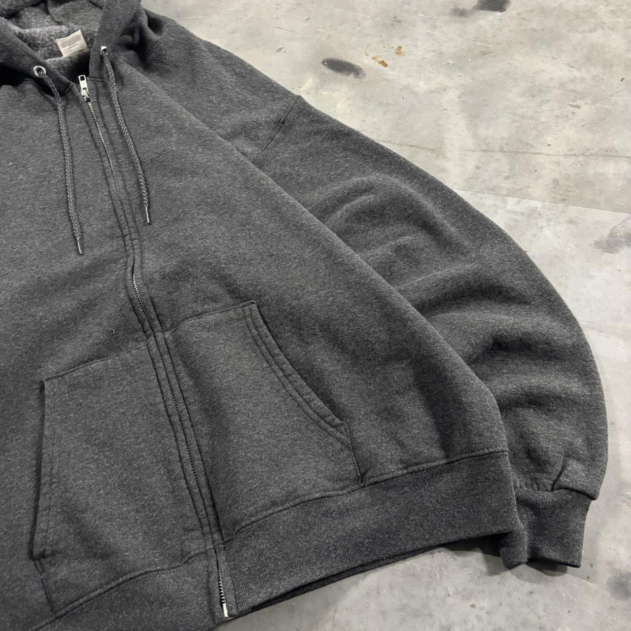 Vintage Crazy Vintage Y2K/2000s Dark Grey Blank Russell Style Essential Zip Up Hoodie! Size L Size US L / EU 52-54 / 3 - 4 Thumbnail