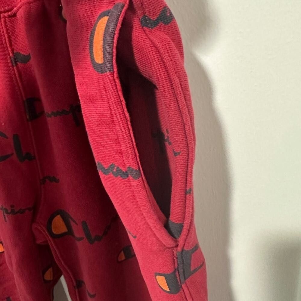 Champion Vintage Champion Reverse Weave Joggers - Red All-Over Logo Size US 34 / EU 50 - 3 Thumbnail