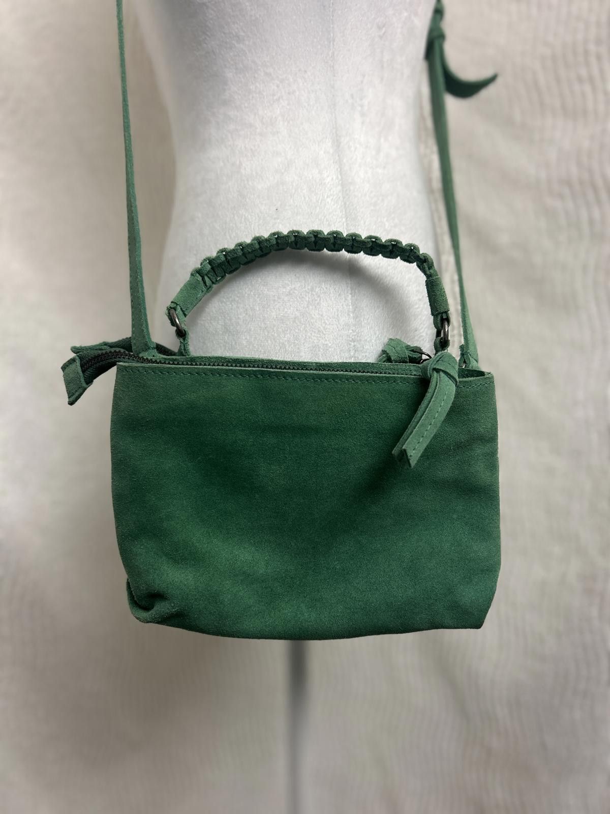 Free People Free People Green Suede Mini Purse Small Shoulder Bag Boho Size ONE SIZE - 2 Thumbnail
