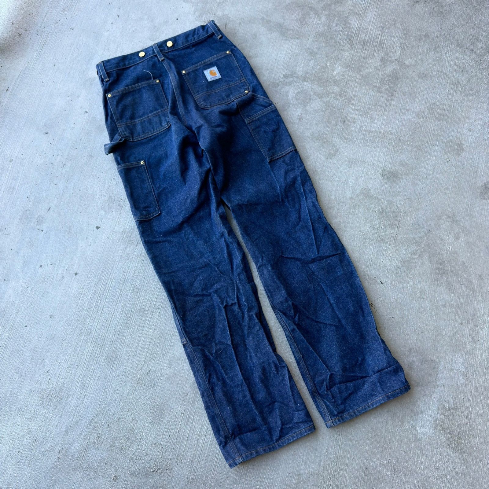 Carhartt × Vintage Carhartt denim blue jean double knee work carpenter pants Size US 29 - 4 Thumbnail