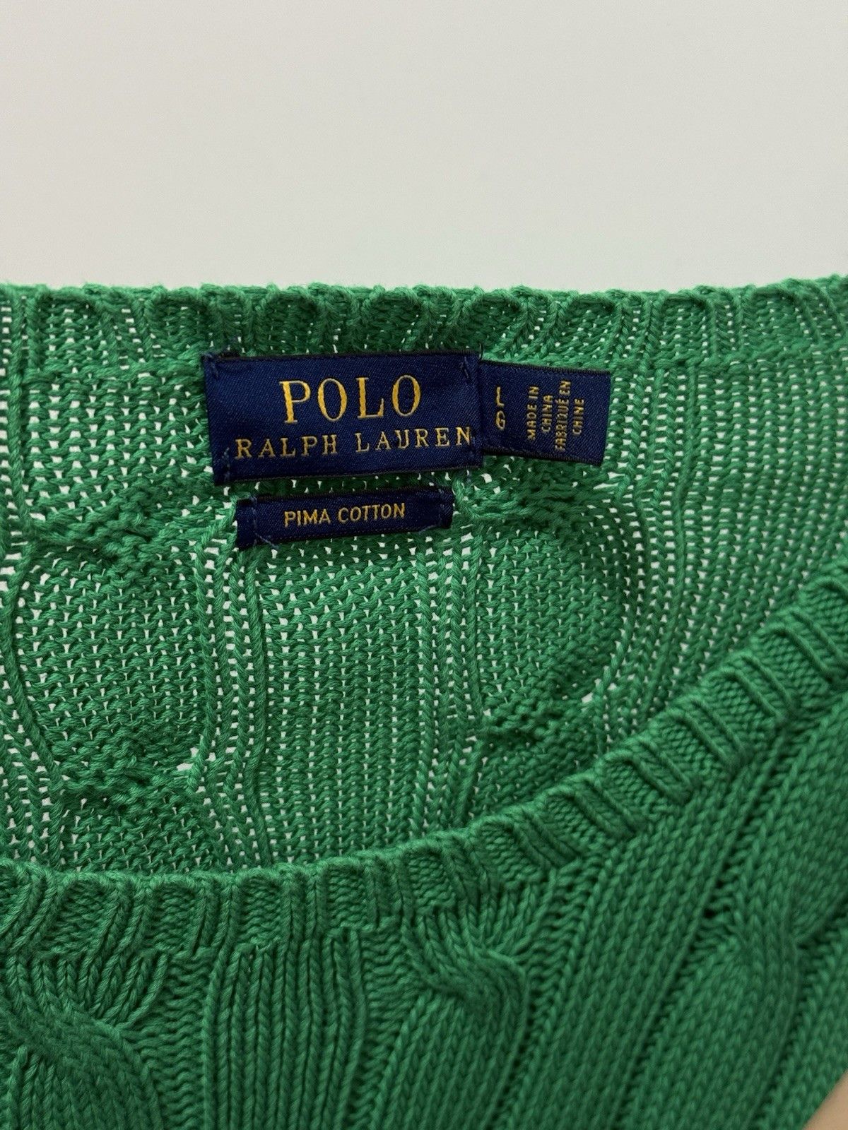 Polo Ralph Lauren Polo Ralph Lauren Cotton Green Knit Sweater Womens Size L / US 10 / IT 46 - 8 Thumbnail