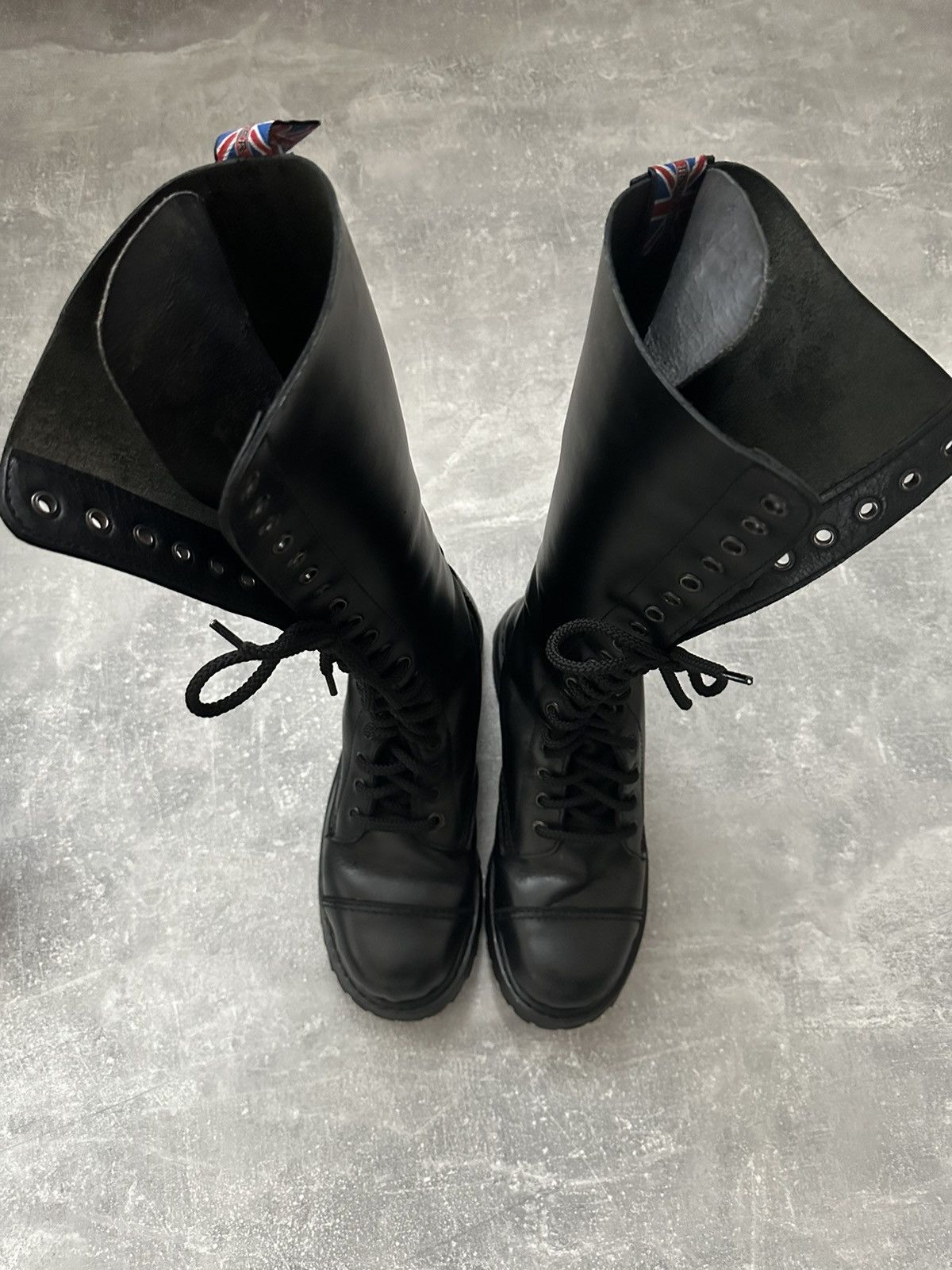 Japanese Brand Vintage Avant Garde Invader England combat leather boots Size US 8.5 / EU 41-42 - 7 Thumbnail