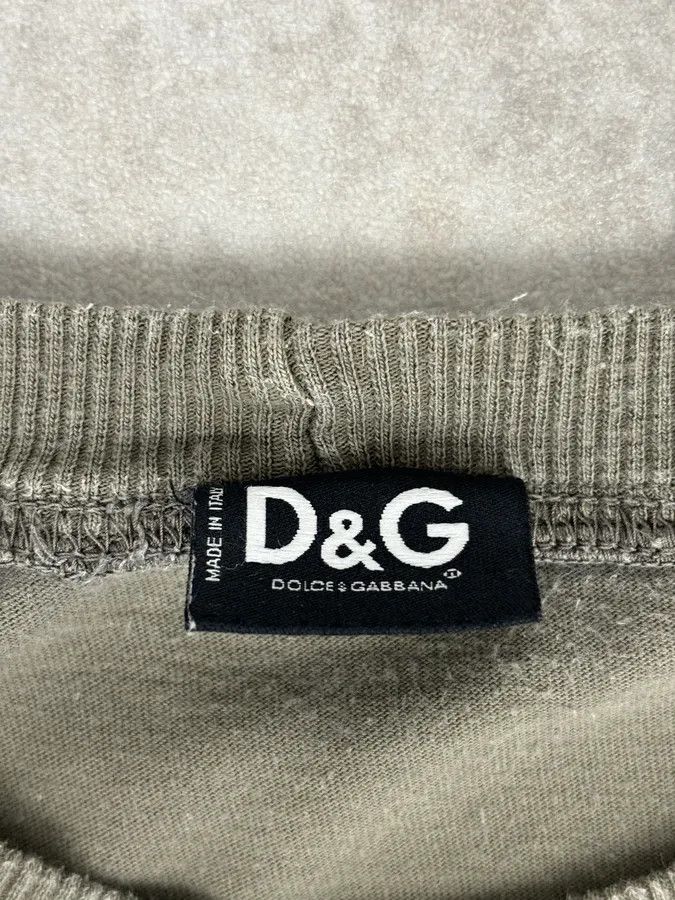 Dolce & Gabbana SS2003 Dolce & Gabbana Khaki Logo Longsleeve Size US M / EU 48-50 / 2 - 9 Thumbnail