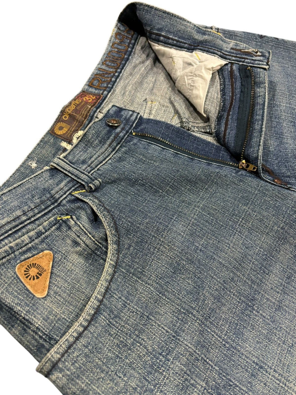 Akademiks × If Six Was Nine 90s Vtg Akademiks Baggy Wide Leg Patchwork Distressed Jeans Size US 32 / EU 48 - 5 Thumbnail