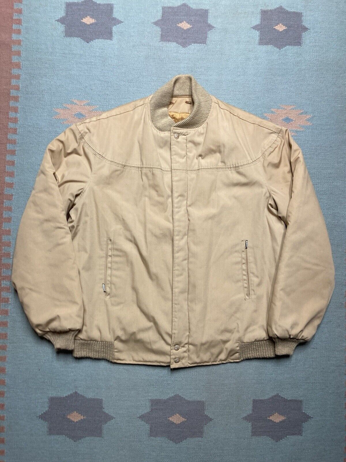 70s Catalina varsity jacket bomber quilted insulat 44 long L