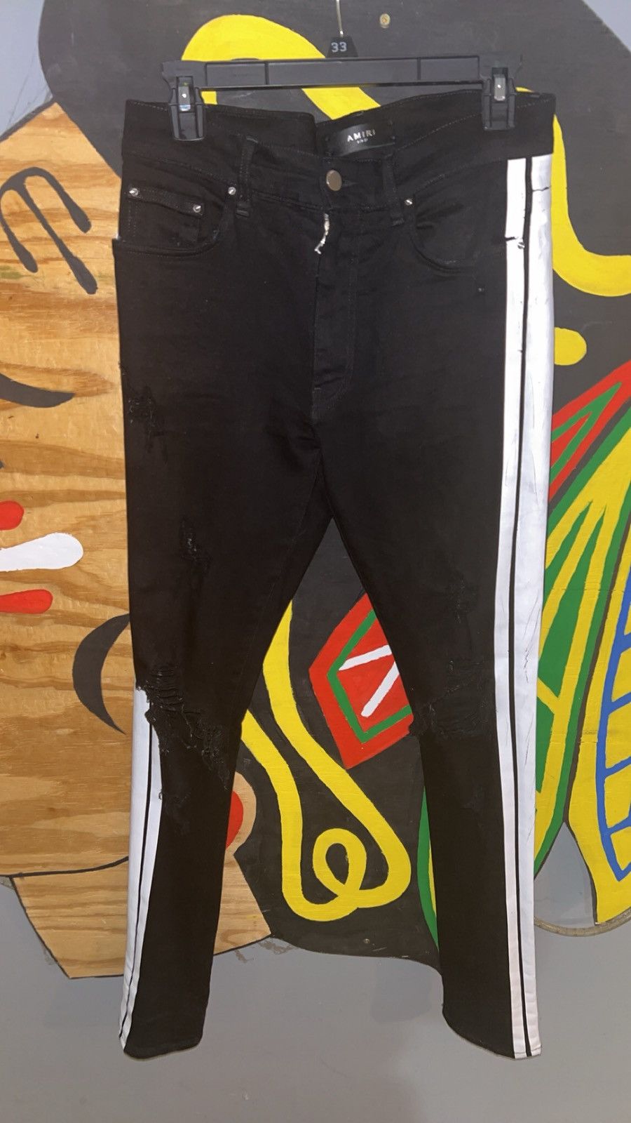 Amiri Striped amiri denim Size US 32 / EU 48 - 3 Thumbnail