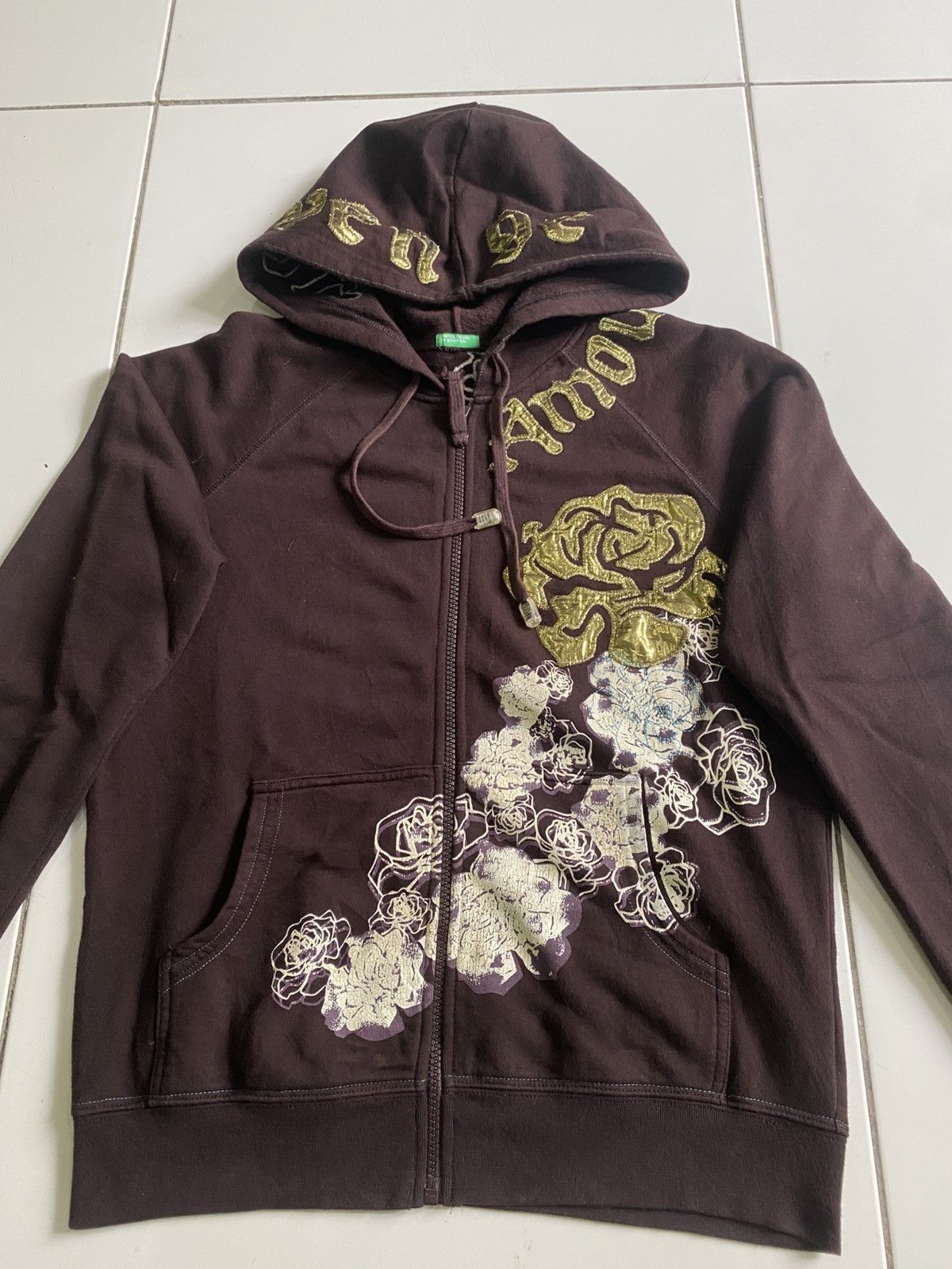 United Colors Of Benetton Revenge Amourous Souvenic Style zip up Hoodie Size US L / EU 52-54 / 3 - 4 Thumbnail