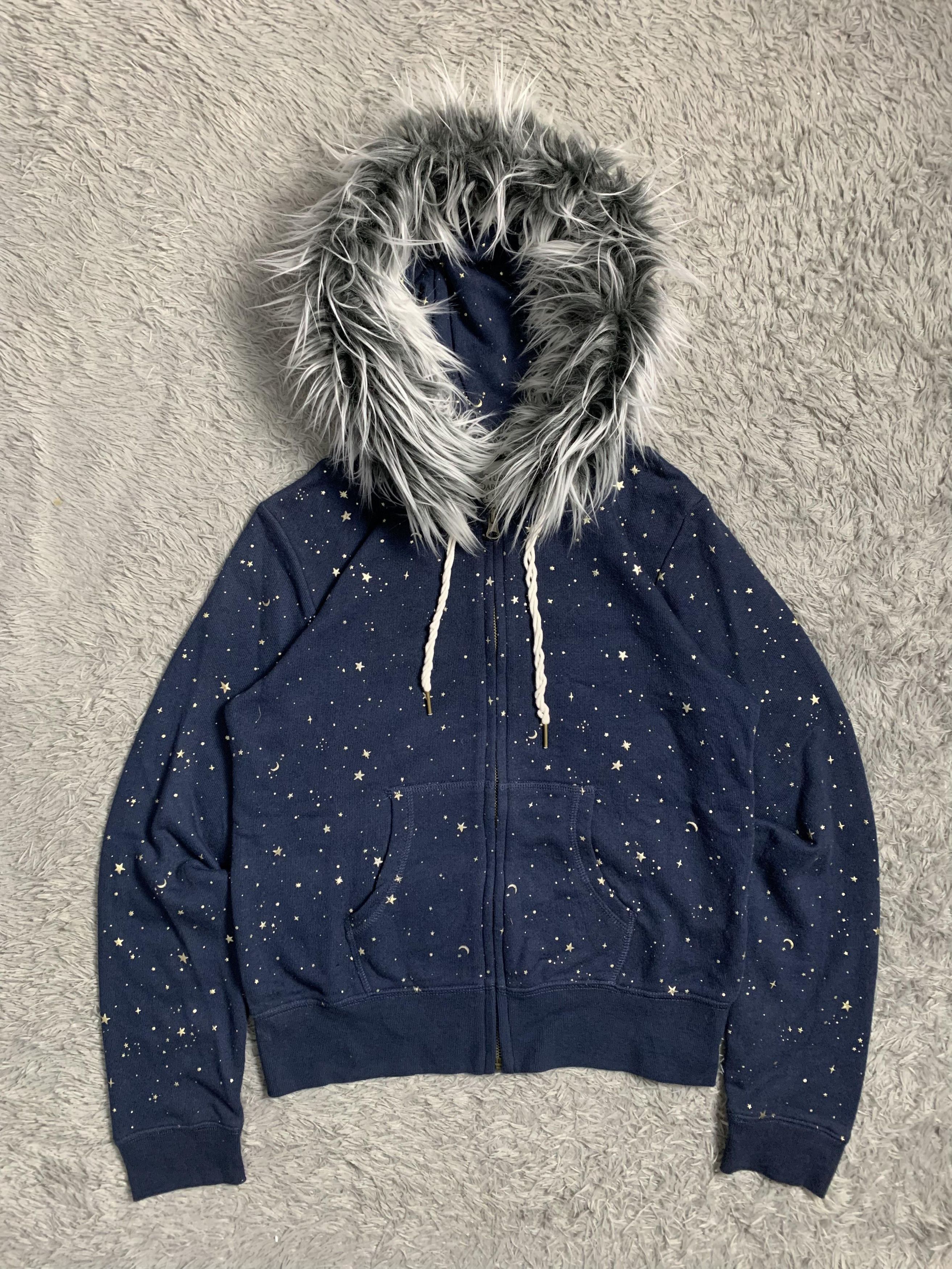Japanese Brand Japan Brand Tip Top Night Sky Moon Stars fur Hoodie Size US M / EU 48-50 / 2 - 1 Thumbnail