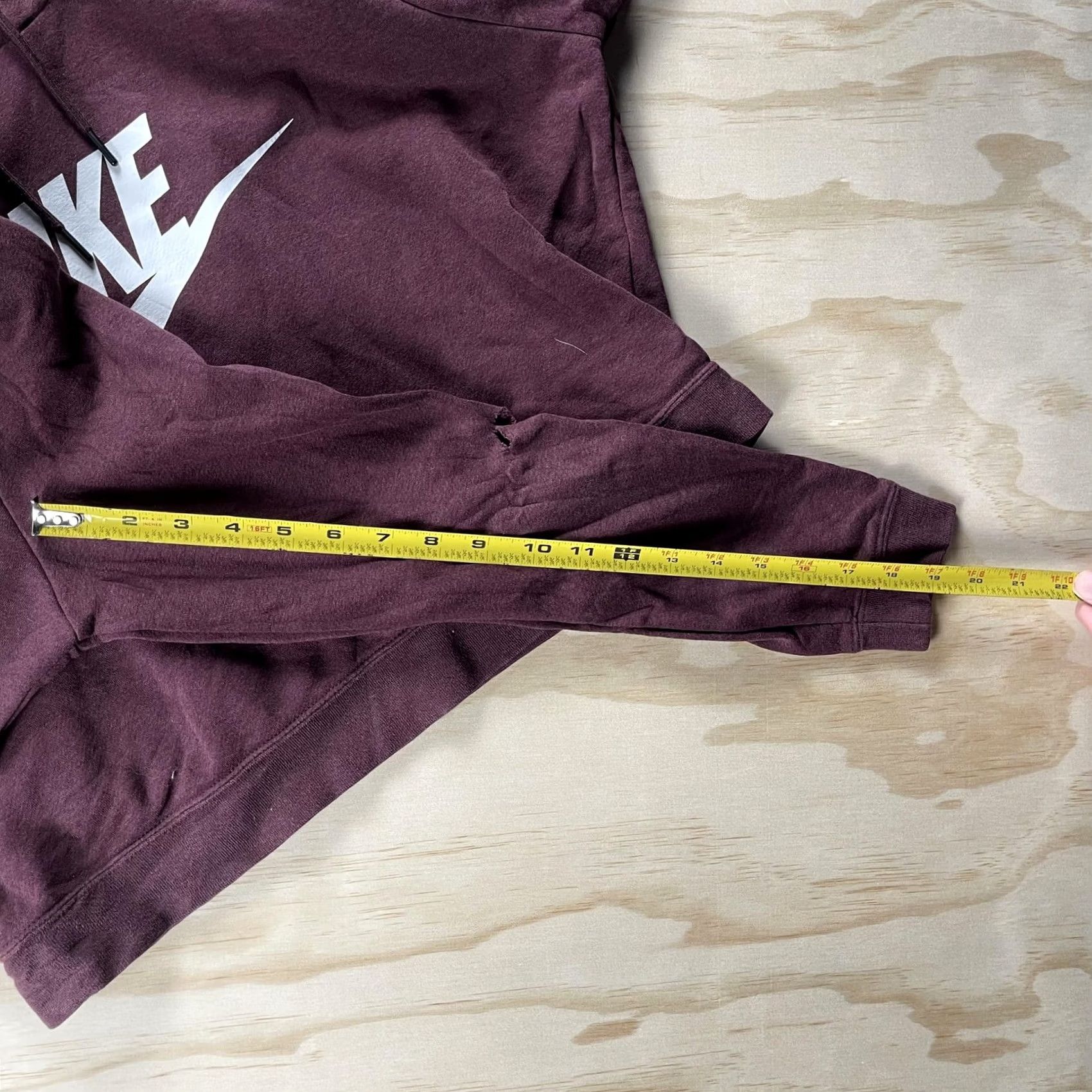 Nike Nike Womens Large Purple Cropped Pullover Sweatshirt Fleece Hoodie Swoosh Size L / US 10 / IT 46 - 5 Thumbnail