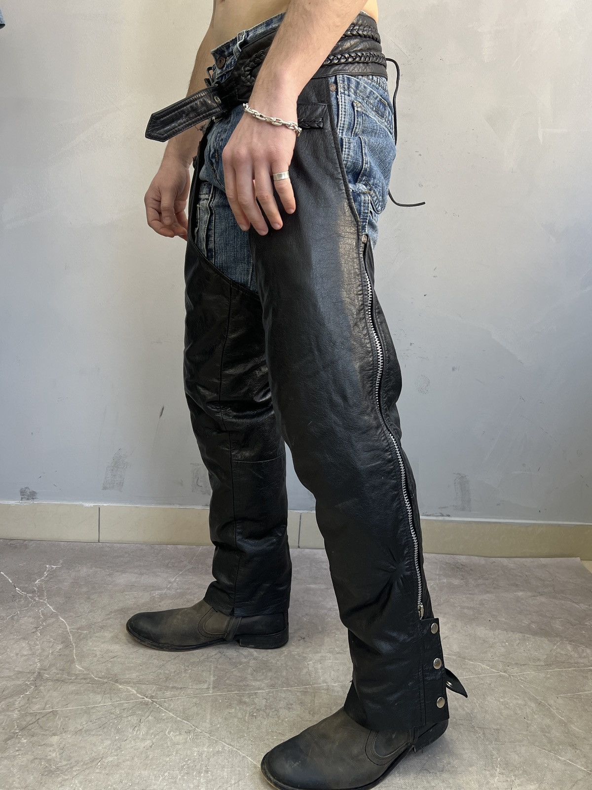 Harley Davidson Leather Moto Harley Davidson y2k Comme des garçons style Size US 32 / EU 48 - 2 Thumbnail