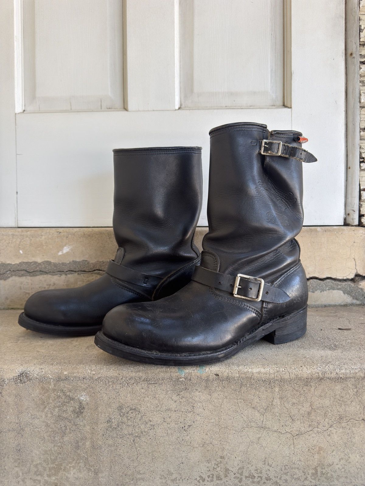 Harley Davidson Vintage Black Biker Engineer Boots Size US 9.5 / EU 42-43 - 1 Thumbnail