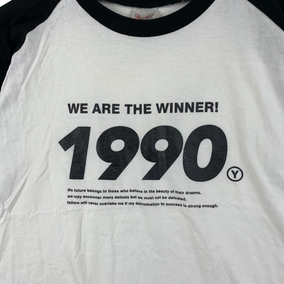 Vintage Vintage JAPAN RACING BAND WINNER 1990 Raglan Tee Shirt Size M / US 6-8 / IT 42-44 - 4 Thumbnail