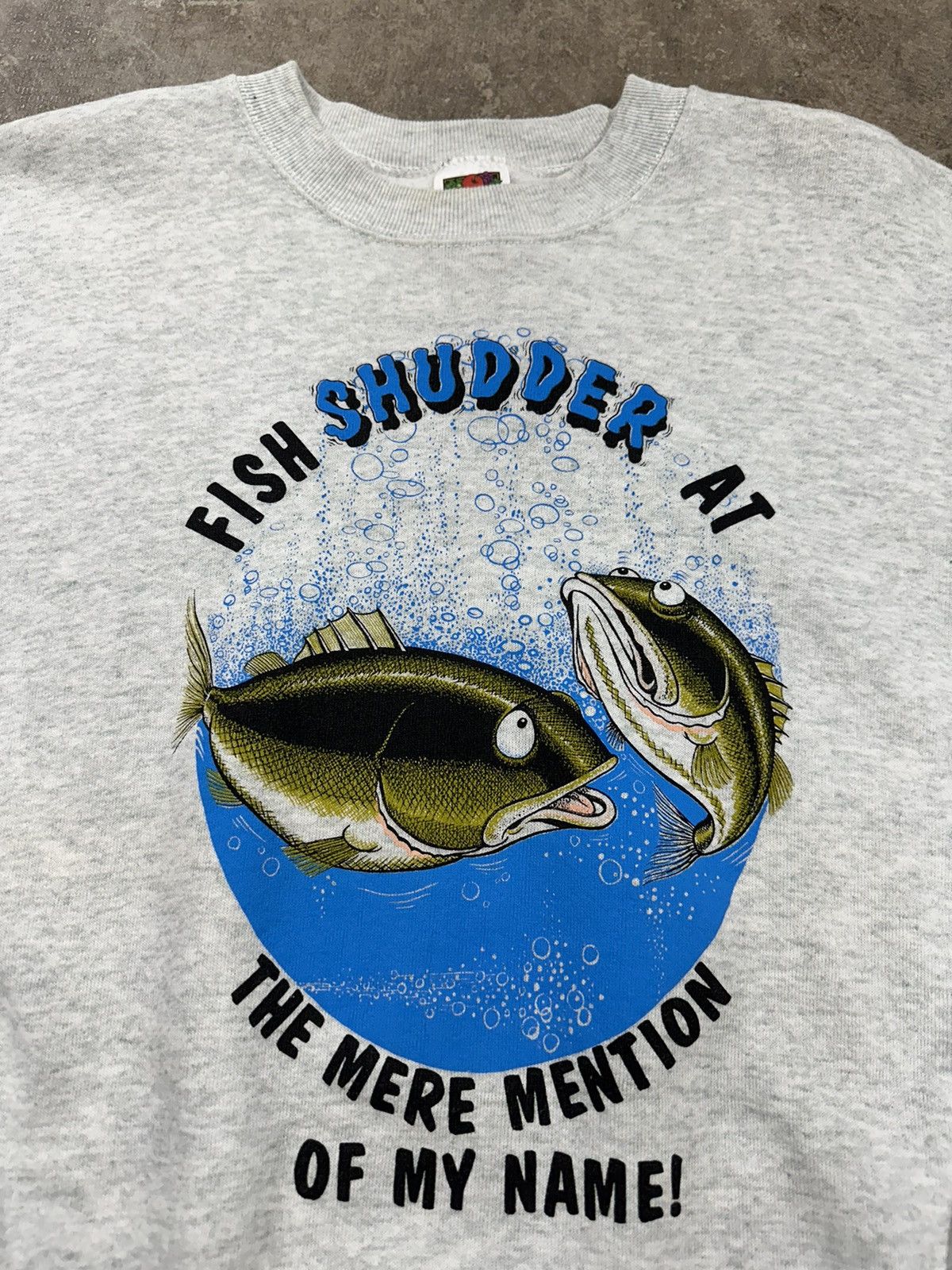 Vintage Vintage 90s Fish Shudder Cartoon Animal Sweatshirt Size US XL / EU 56 / 4 - 4 Thumbnail