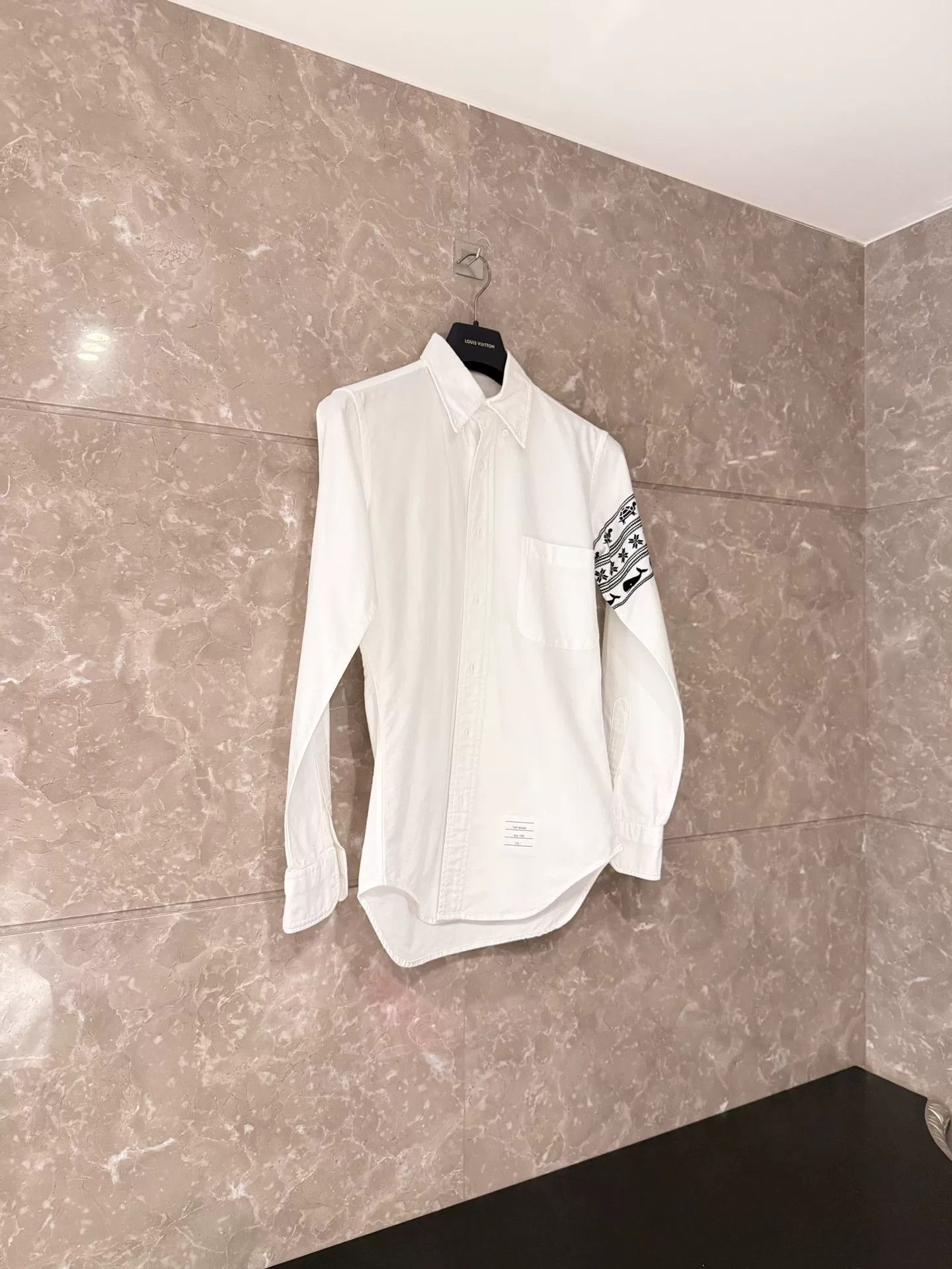 Thom Browne Thom Browne Whale Embroidery White Shirt Size US S / EU 44-46 / 1 - 1 Thumbnail